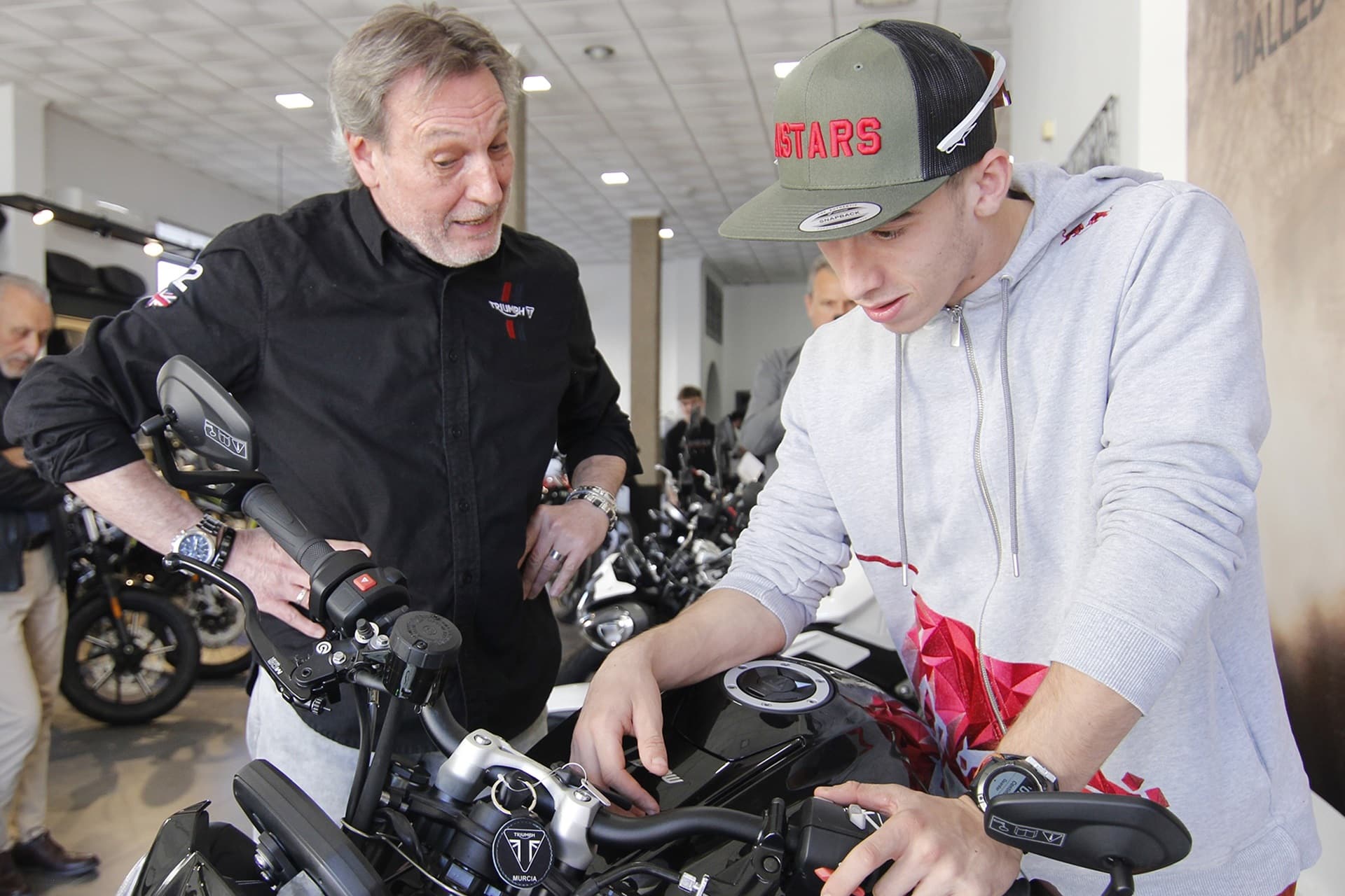 Pedro Acosta, Moto2 World Champion, debuts his new Triumph Street Triple 765 RS