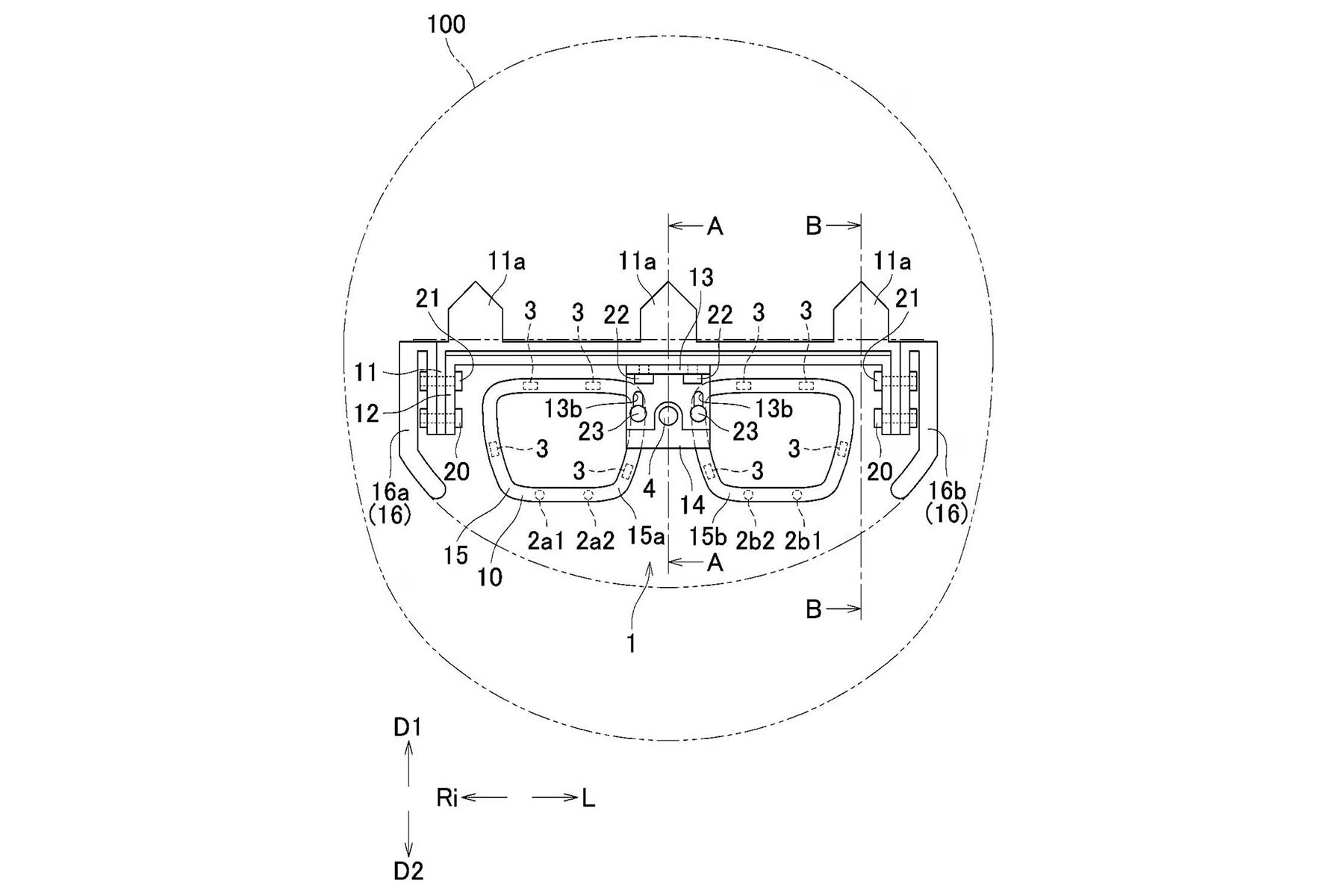 The patent shows details of the system such as the four cameras