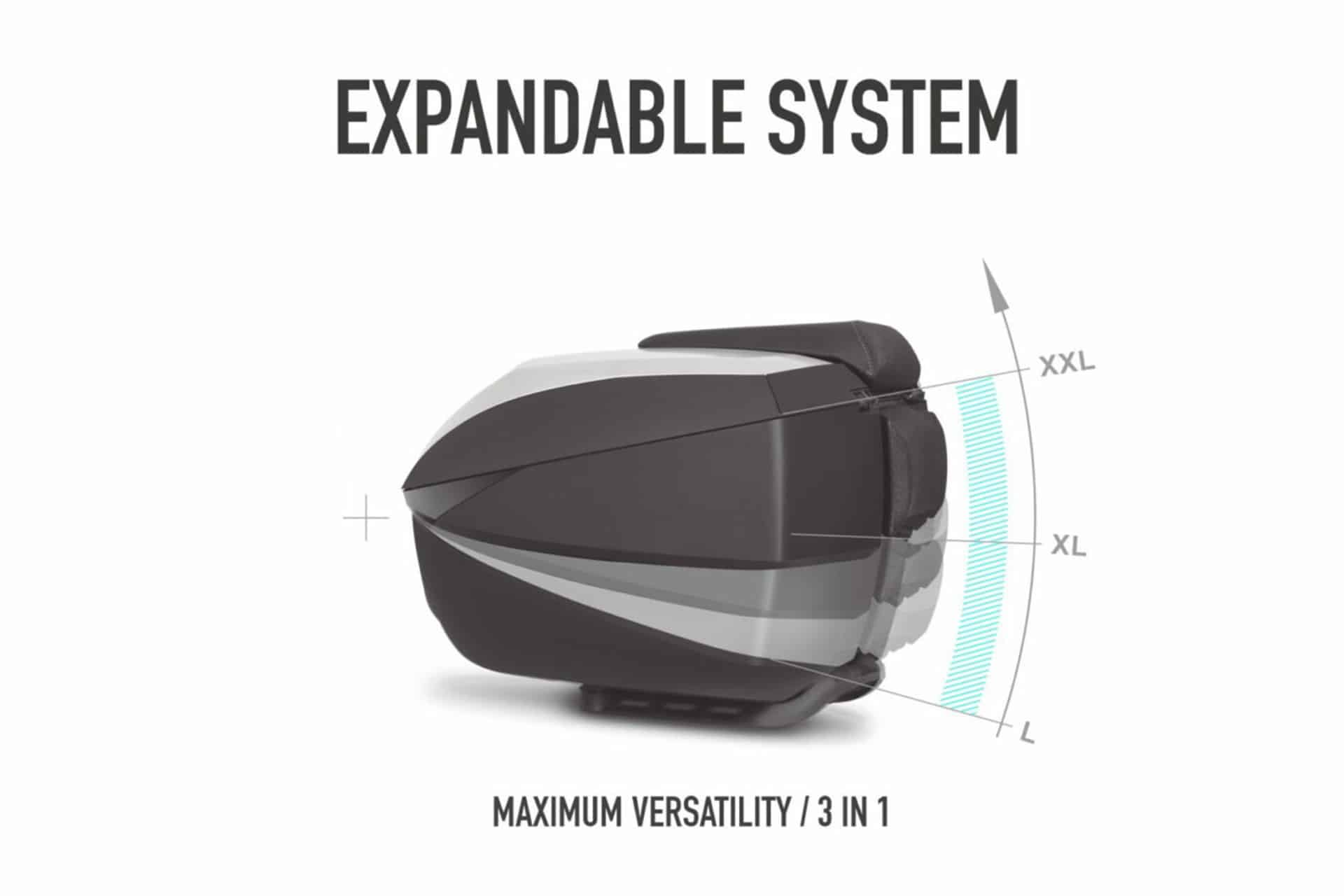 The SHAD range of suitcases provides extra versatility to the fireproof BMW R 1300 GS