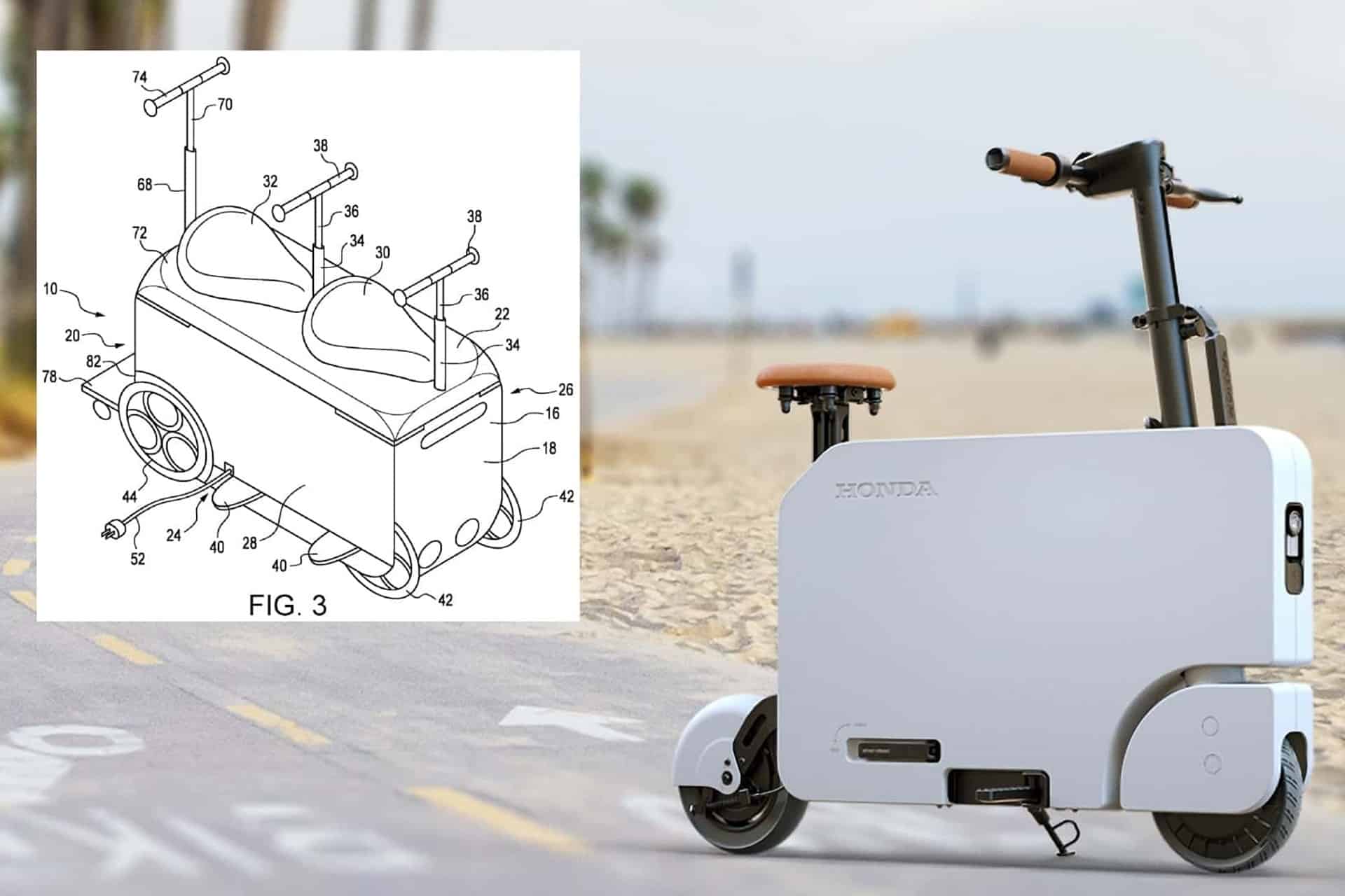 Honda registra nuevas patentes de un novedoso MotoCompacto: Ahora en "versión familiar"