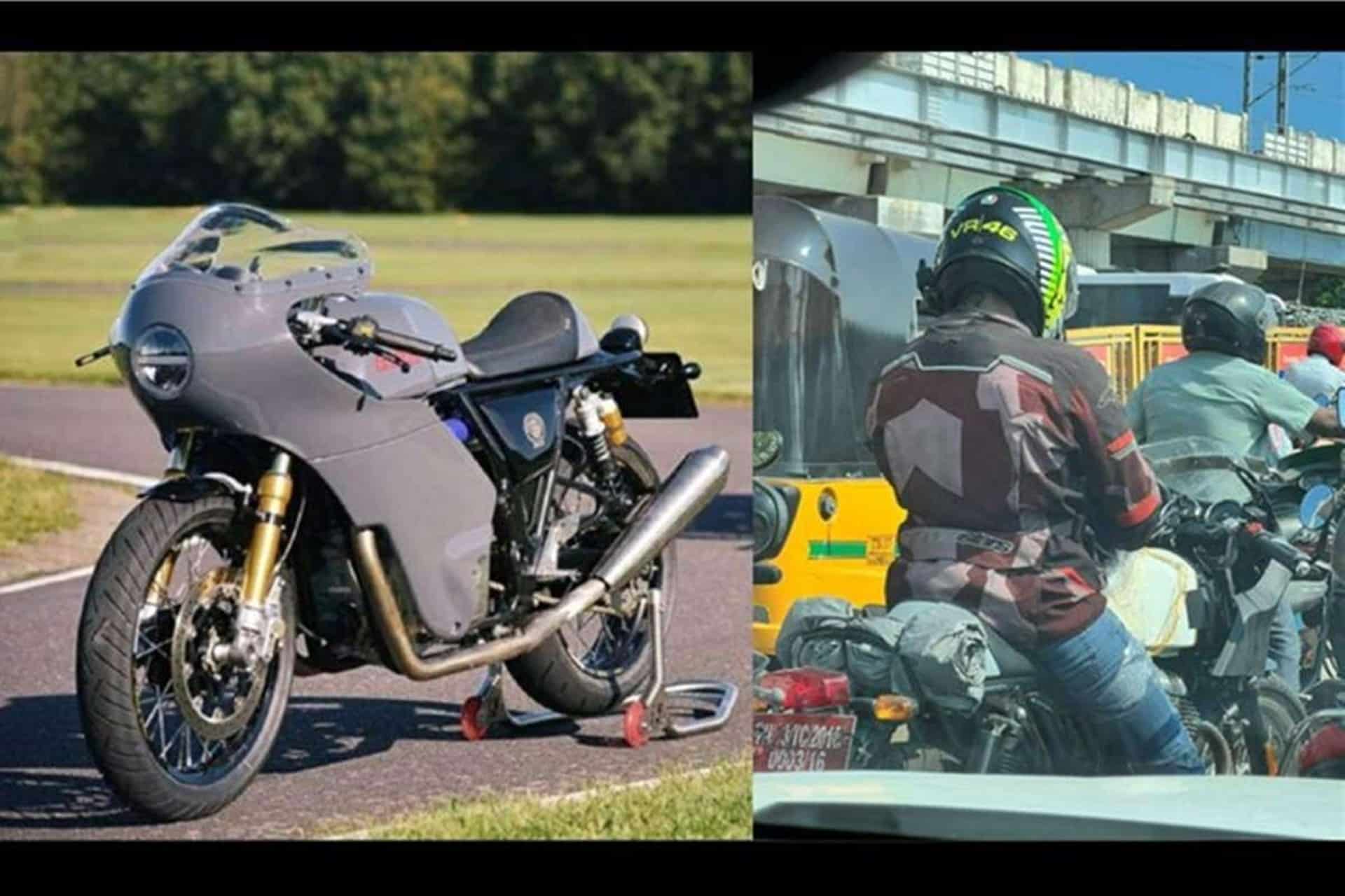 Guerrilla 450 in sports version, the "anti-Thruxton 400" which Royal Enfield is already working on