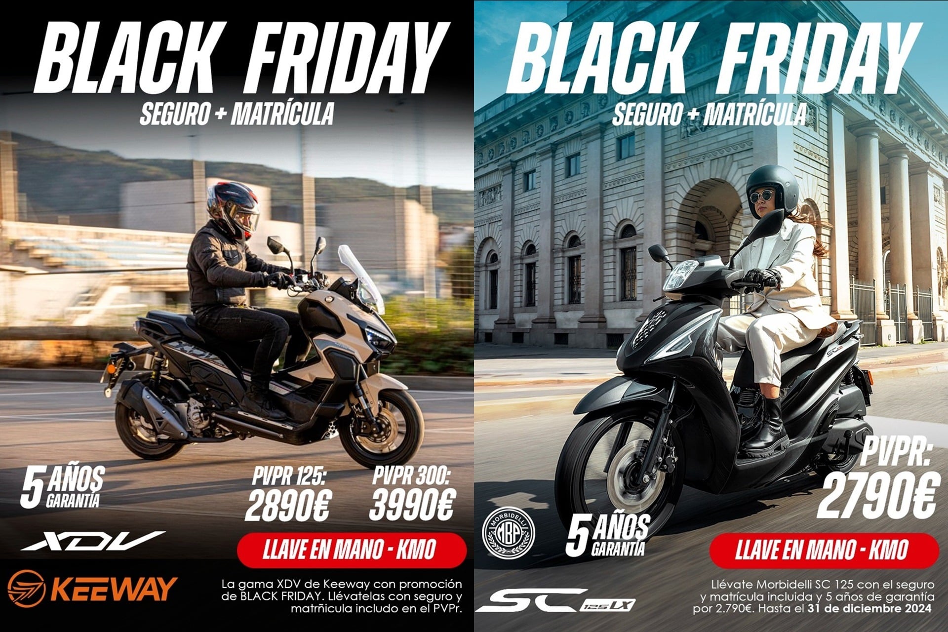 El "Black Friday" llega a las gamas de Keeway y Morbidelli