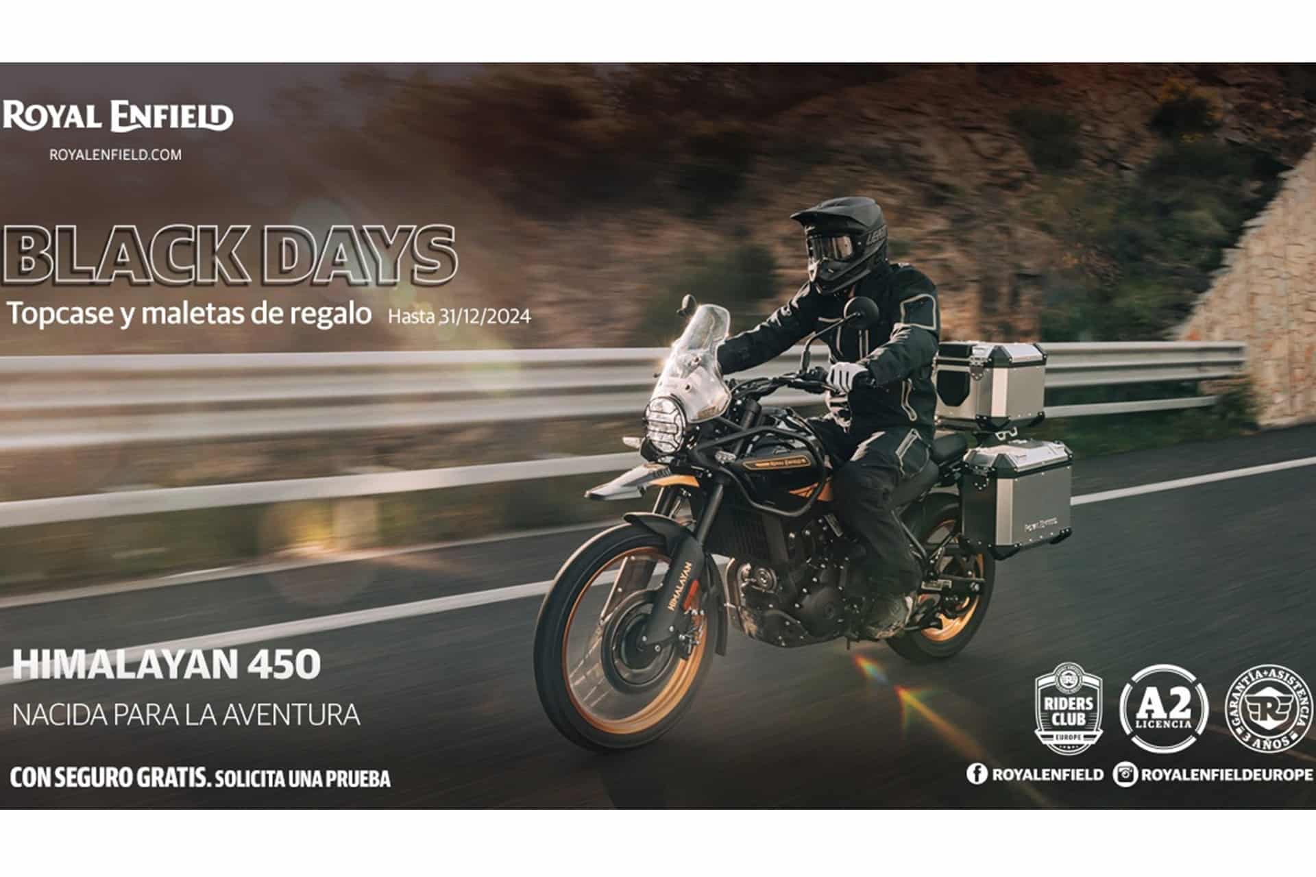 Estrenar una Himalayan 450 es mucho mas sencillo, y económico, con los Black Days de Royal Enfield