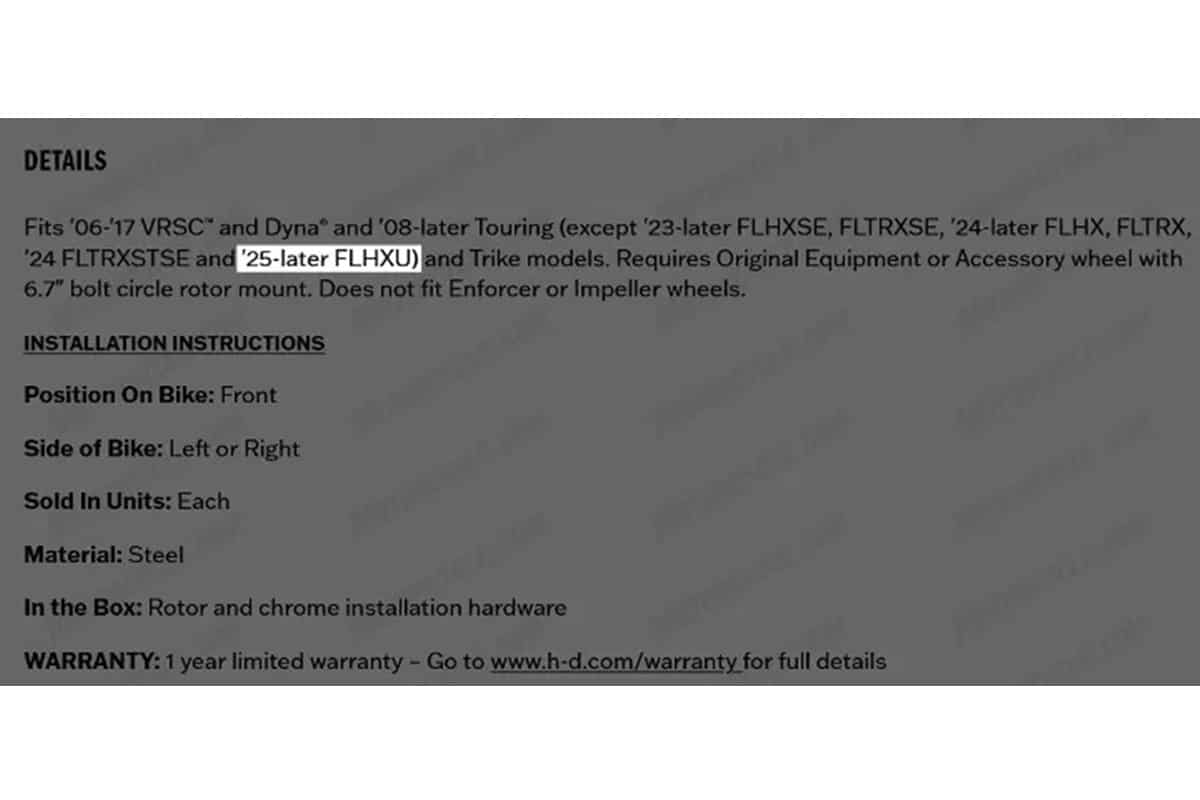 A FLHXU variant is confirmed within the range that Harley-Davidson is preparing for 2025