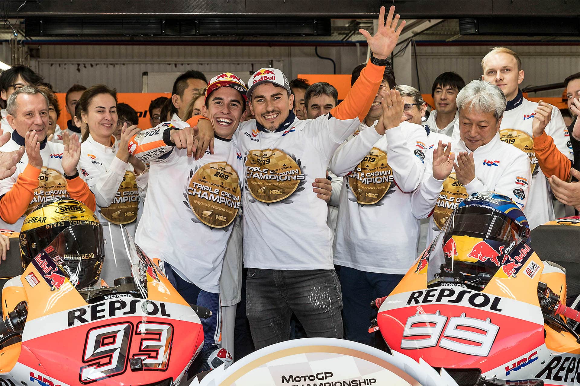 Márquez and Lorenzo: 13 titles