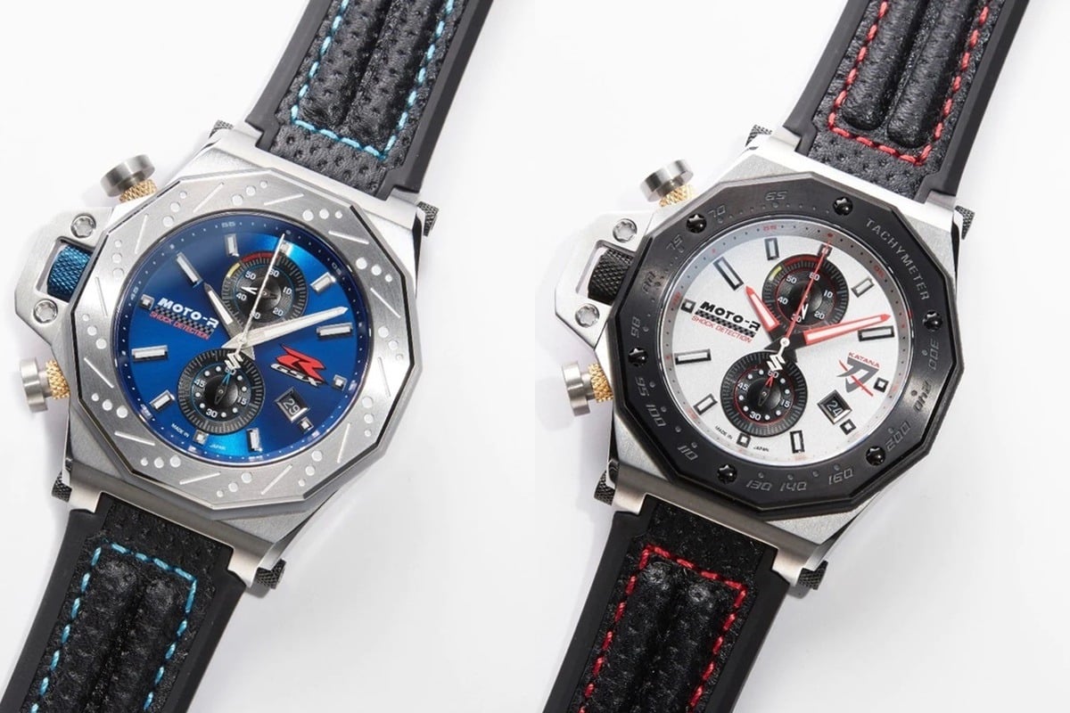 New Suzuki × Kentex Moto-R watches, of limited edition, in versions "Hayabusa" and "Katana Blue"