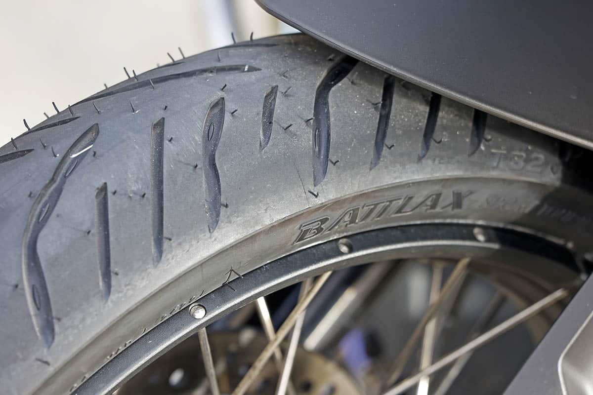 False motorcycle tires