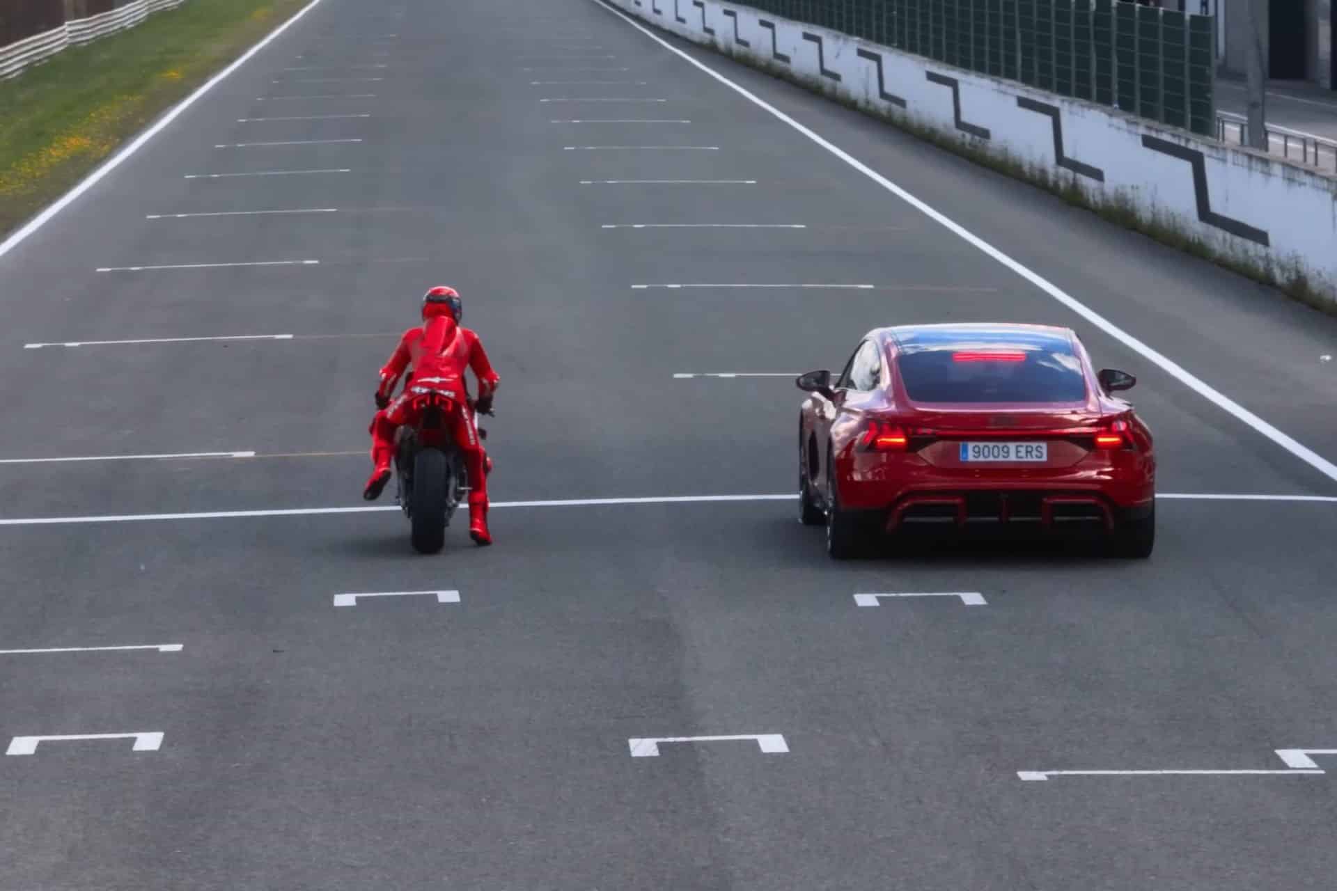 Marc and Alex Márquez Ducati Panigale V4 S and Audi RS E-Tron GT