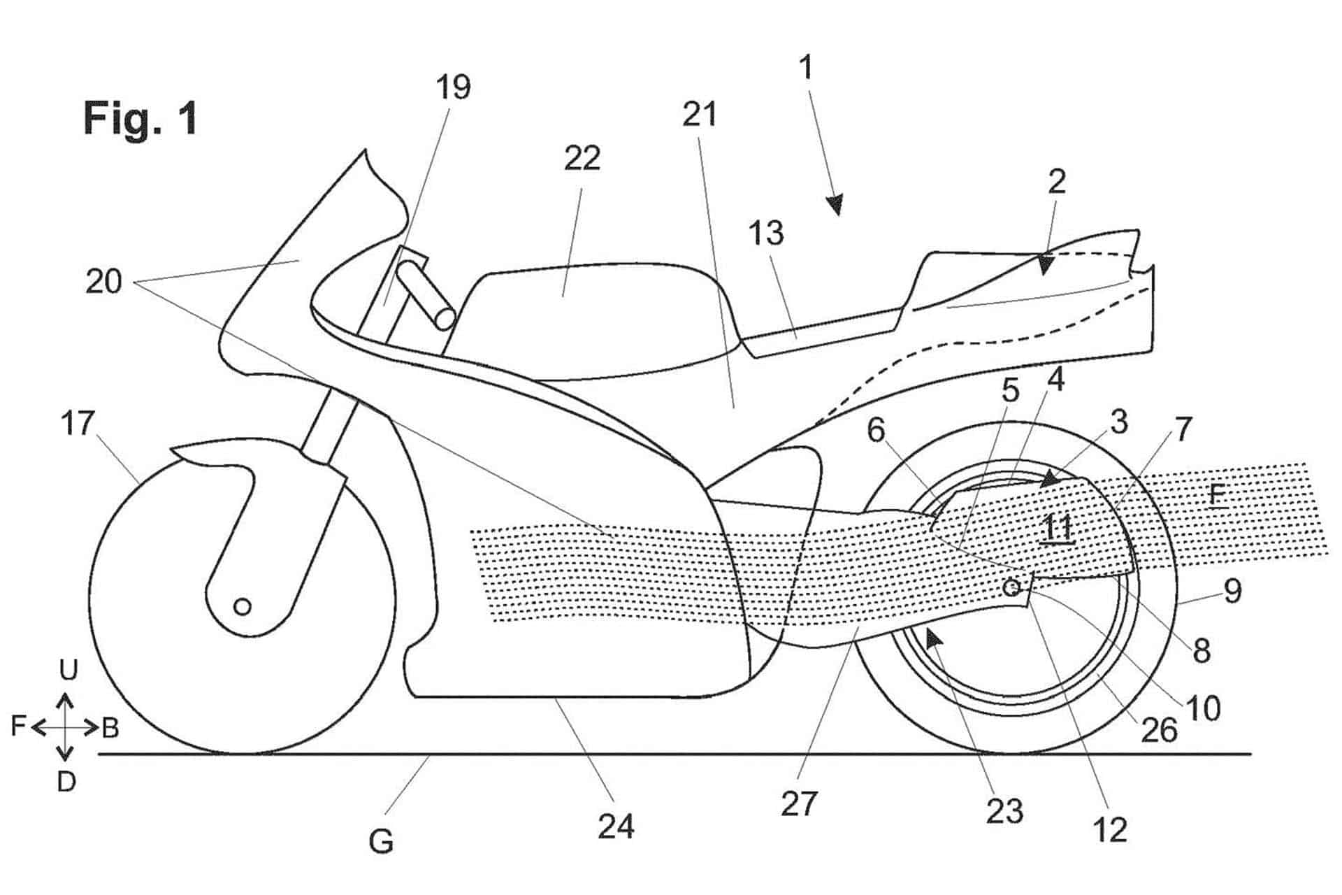 Aprilia patenta soluciones aerodinámicas con efecto suelo para sus motos de calle