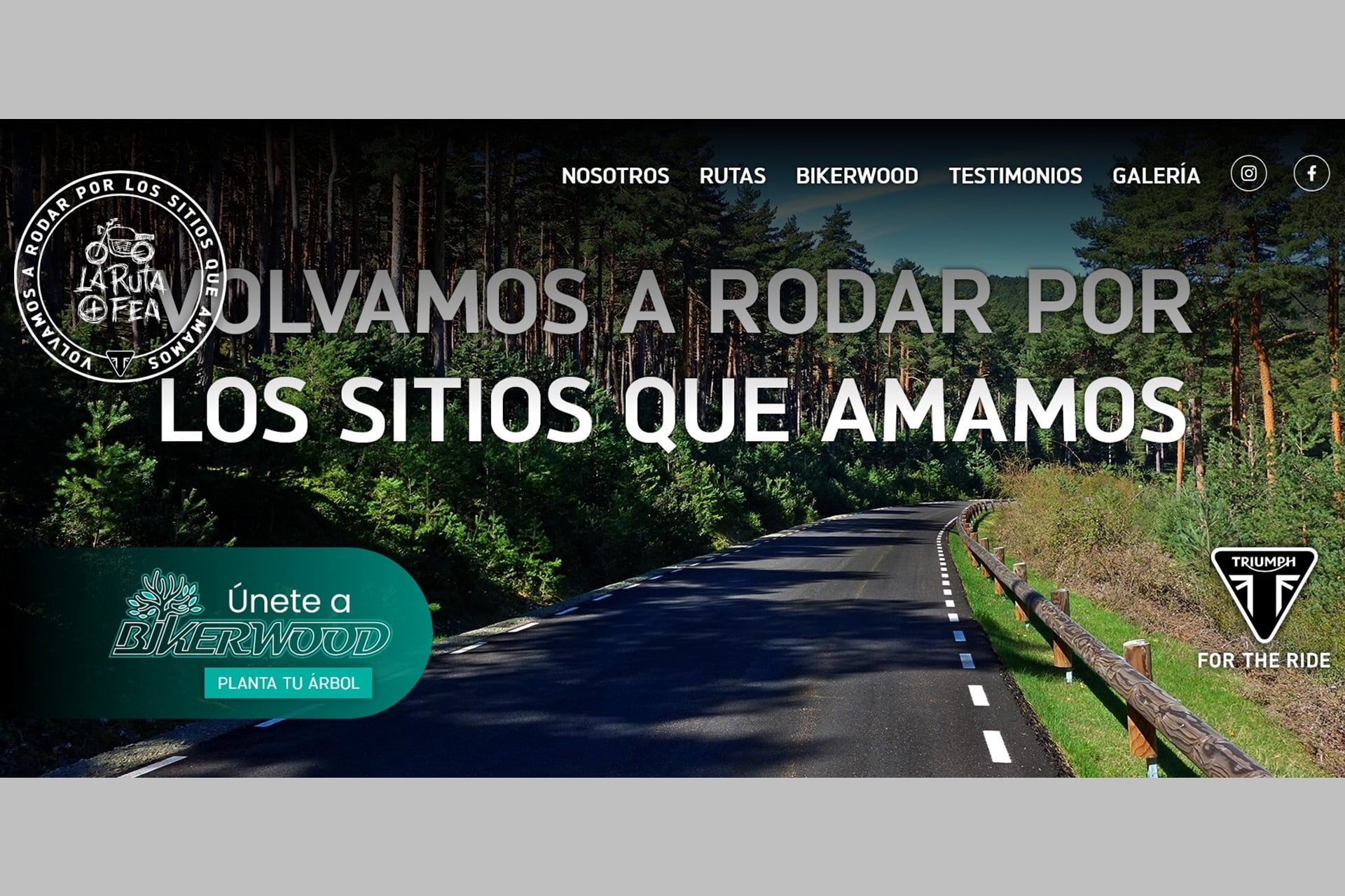 The Route + Fea, with the support of Triumph, urges the moto collective to reimprorate the burned areas in this hard summer of fires