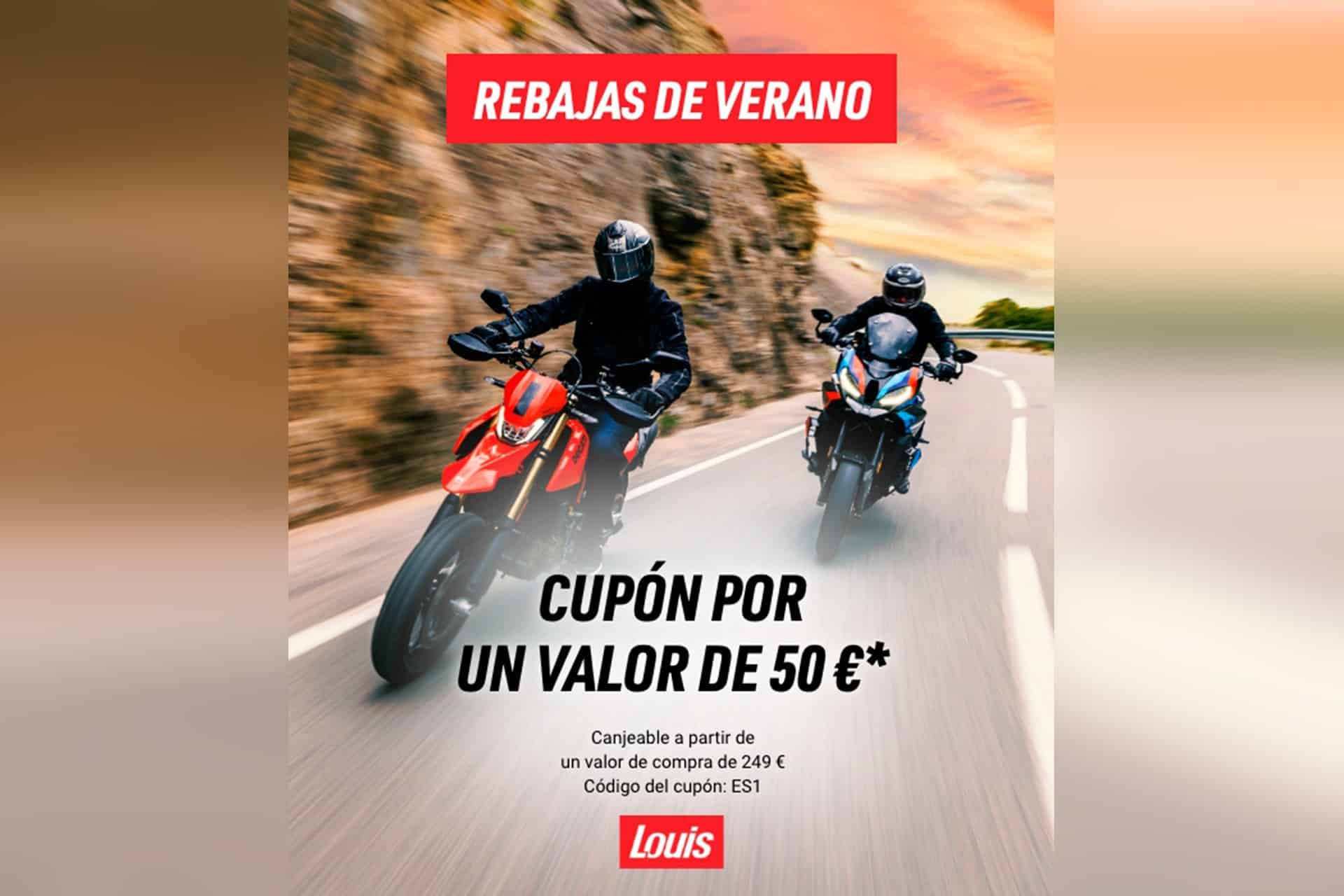 ¡Acelera! Esta semana cupón de 50 euros en "Rebajas de Verano" en Louis Moto