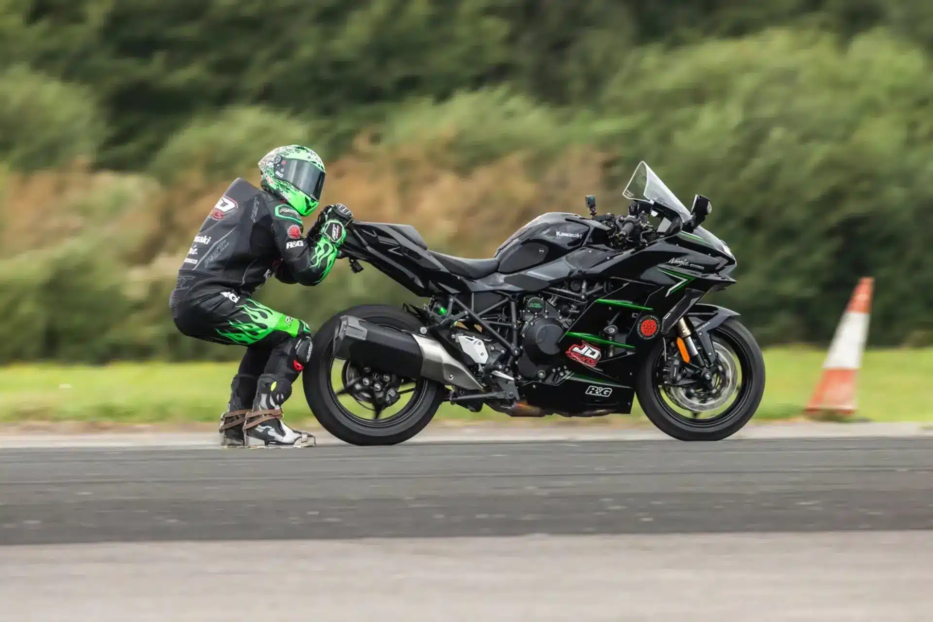 Jonny Davies Kawasaki ZX-10R and Records