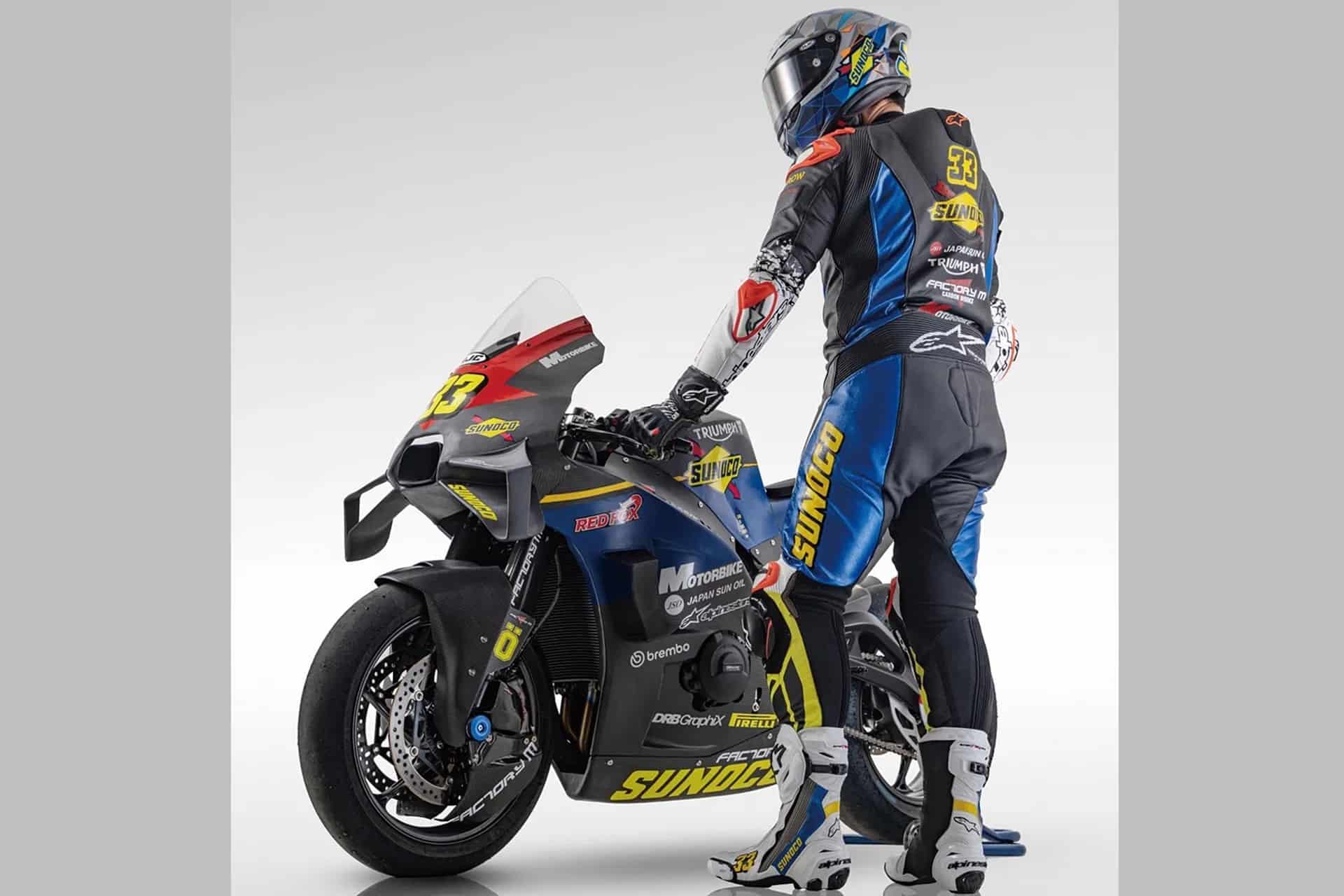 Much carbon and an achieved MotoGP look in this incredible preparation on a triple 765 rs