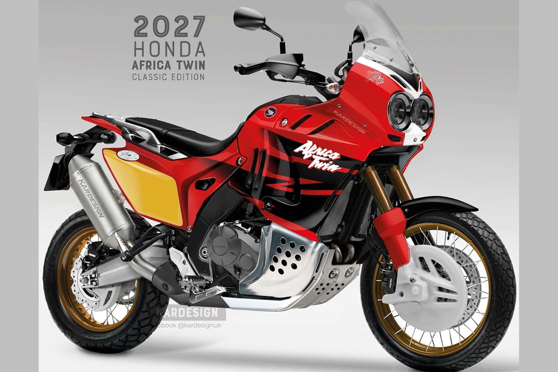 Honda Africa Twin Classic Edition: La trail soñada en 2026 según el ingenio virtual de Kar lee Design
