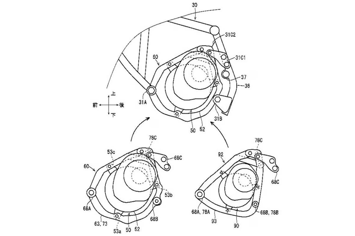 Kawasaki patents a modular chassis designed to house electric motors of different sizes