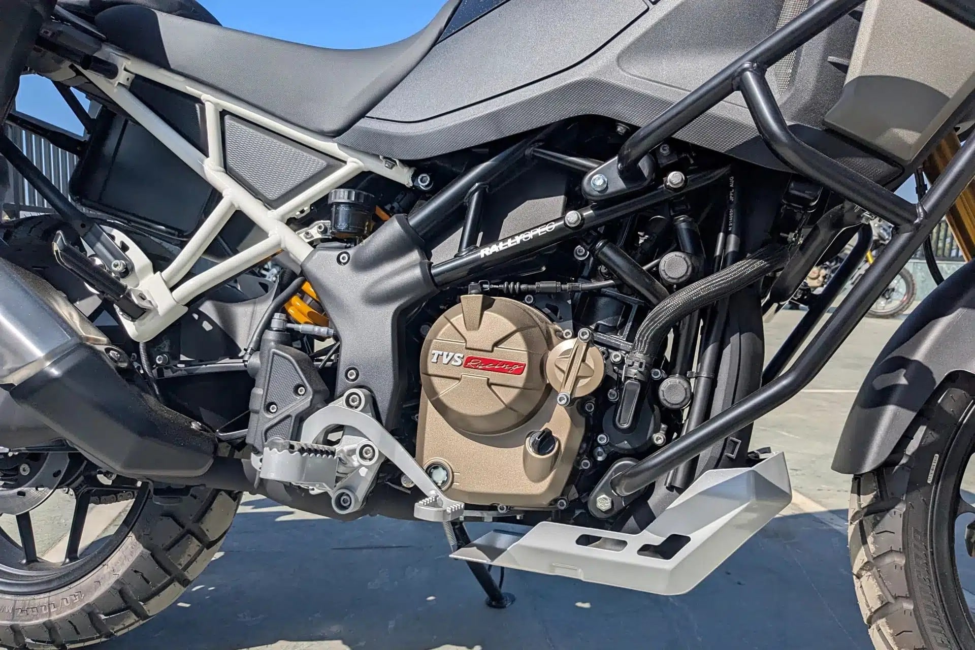 TVS unveils the European version of its Apache RTX 300 at the busy “Salon du 2 Roues” in Lyon