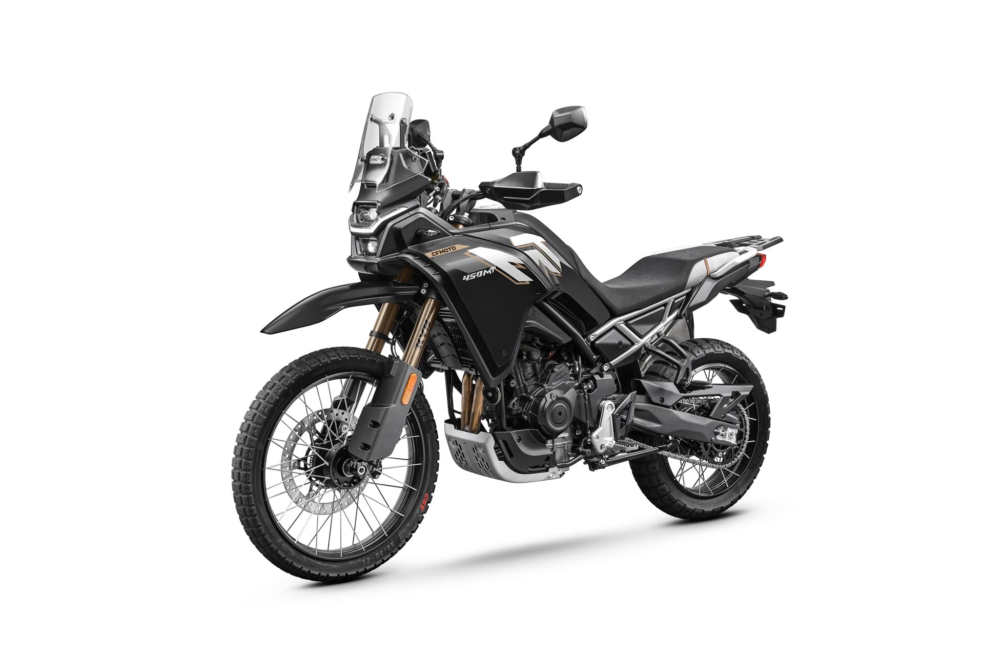CFMoto raises the bar with the 2026 450MT: Now standard with Akrapovič exhaust and Rally Pack