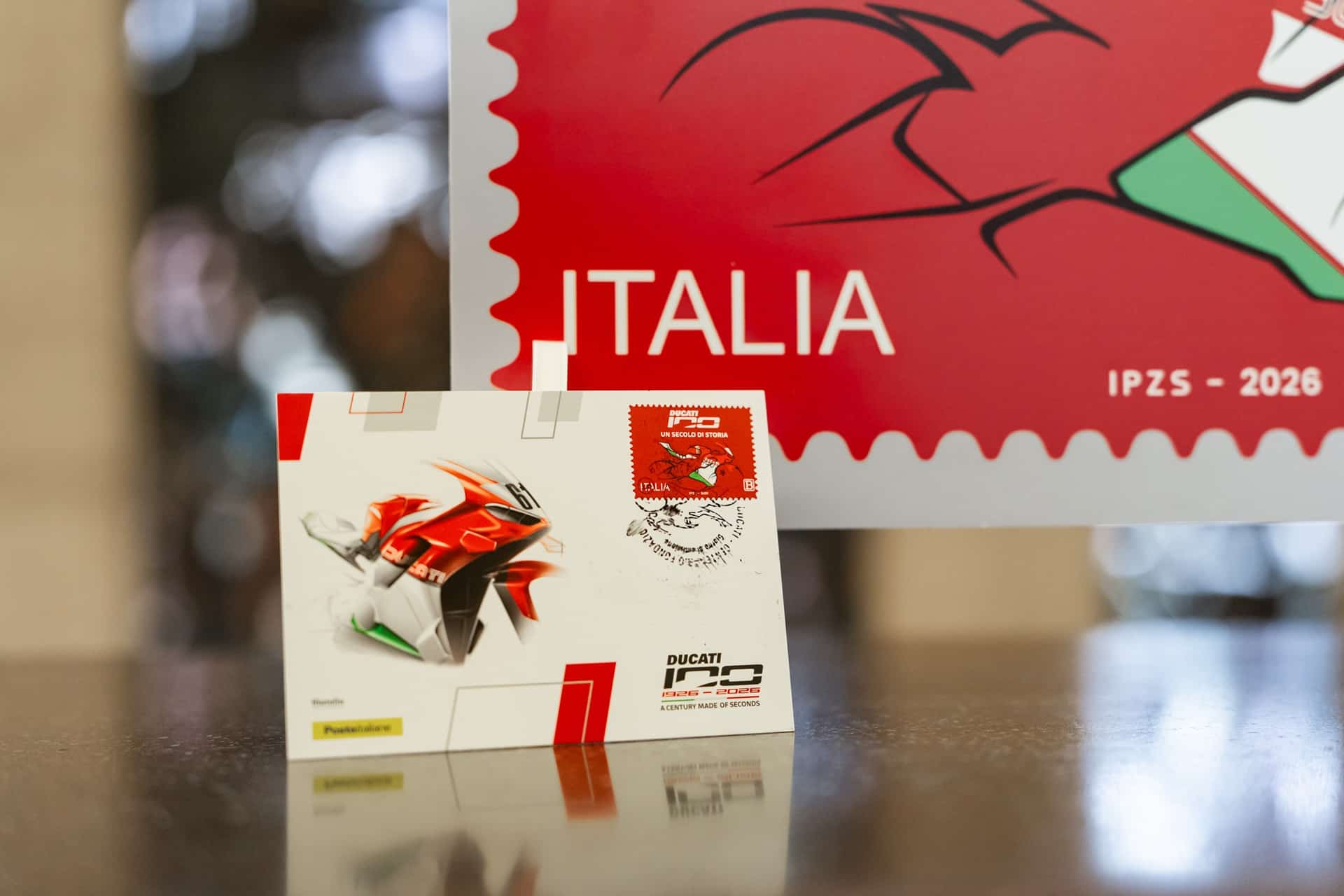 On the occasion of its centenary, the Italian State pays tribute to Ducati with a special seal