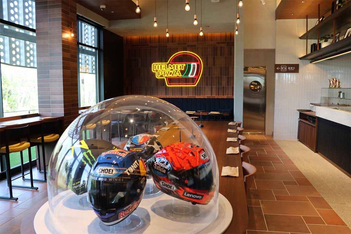 Curiously, the food is Italian