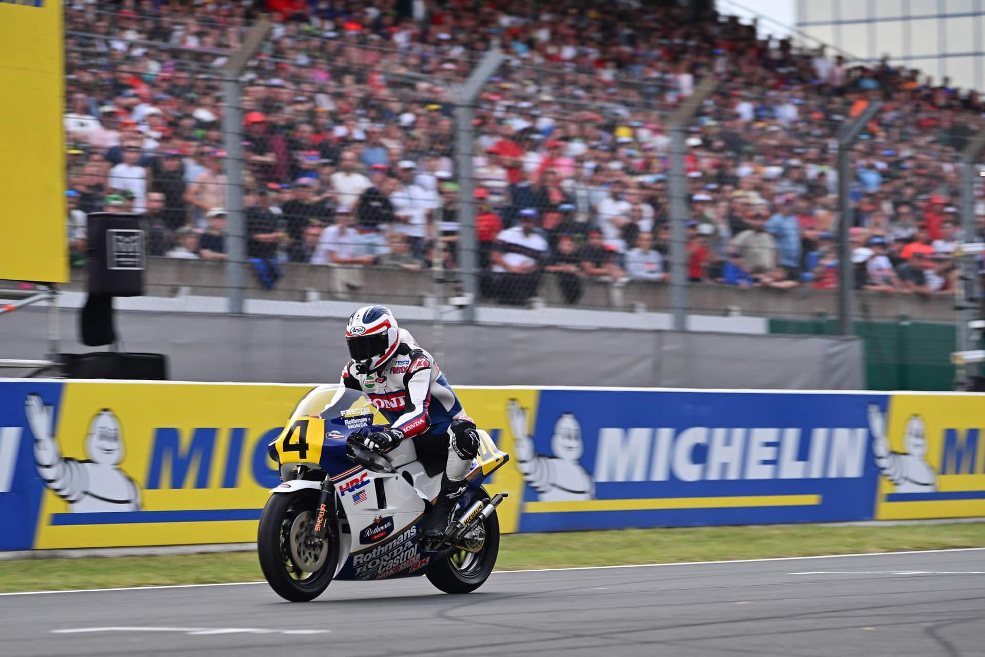 The CB1000F rubs shoulders with four brand legends in two sporting events
