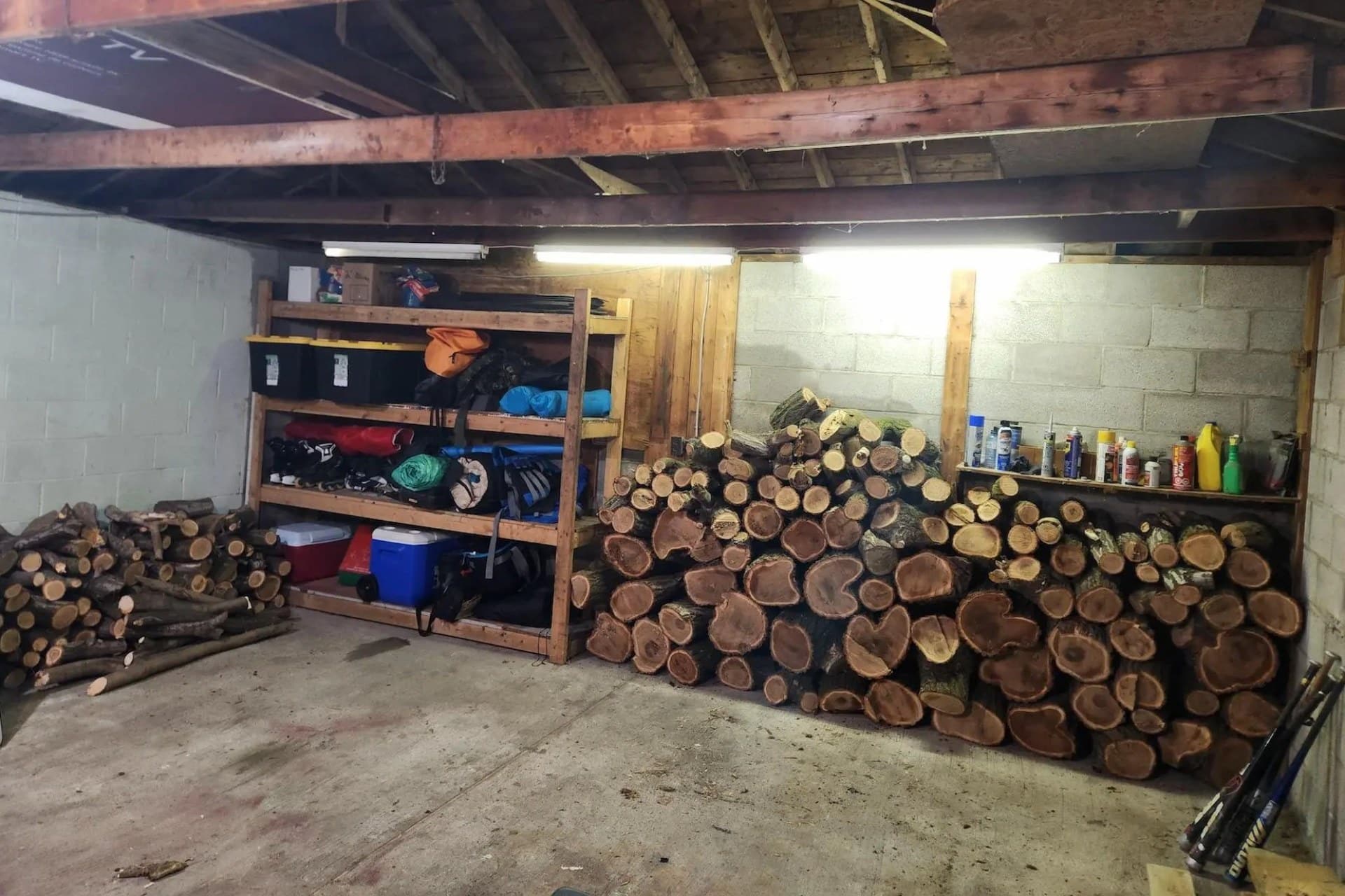 Garage and motorcycles