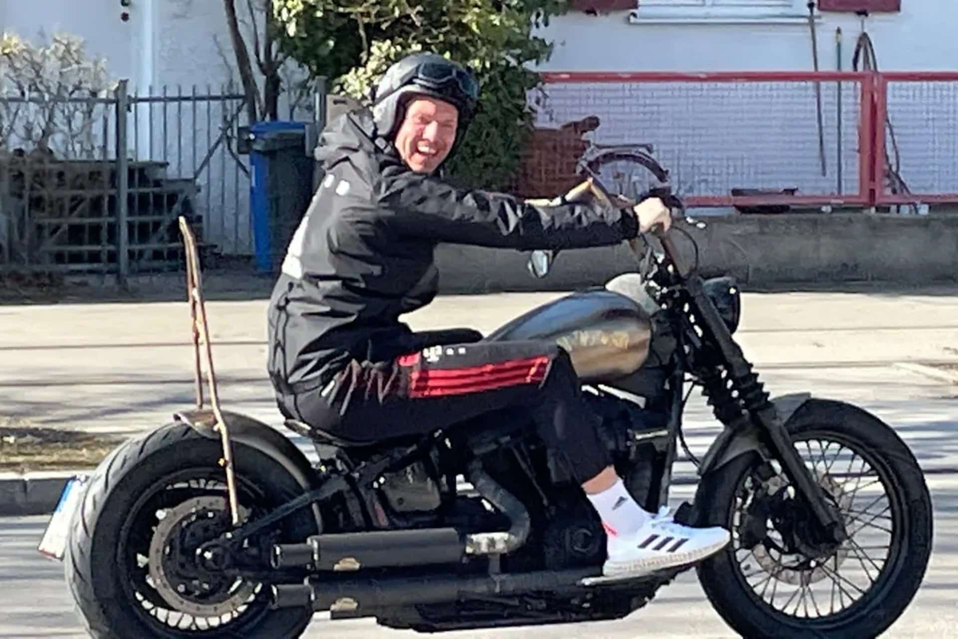 soccer footballers and motorcycles