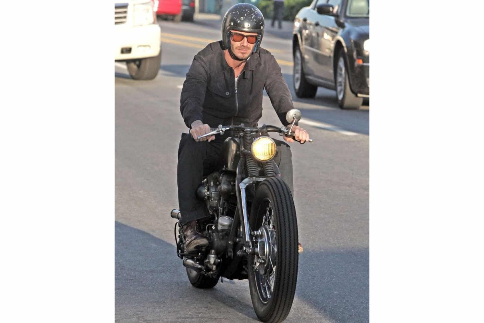 soccer footballers and motorcycles