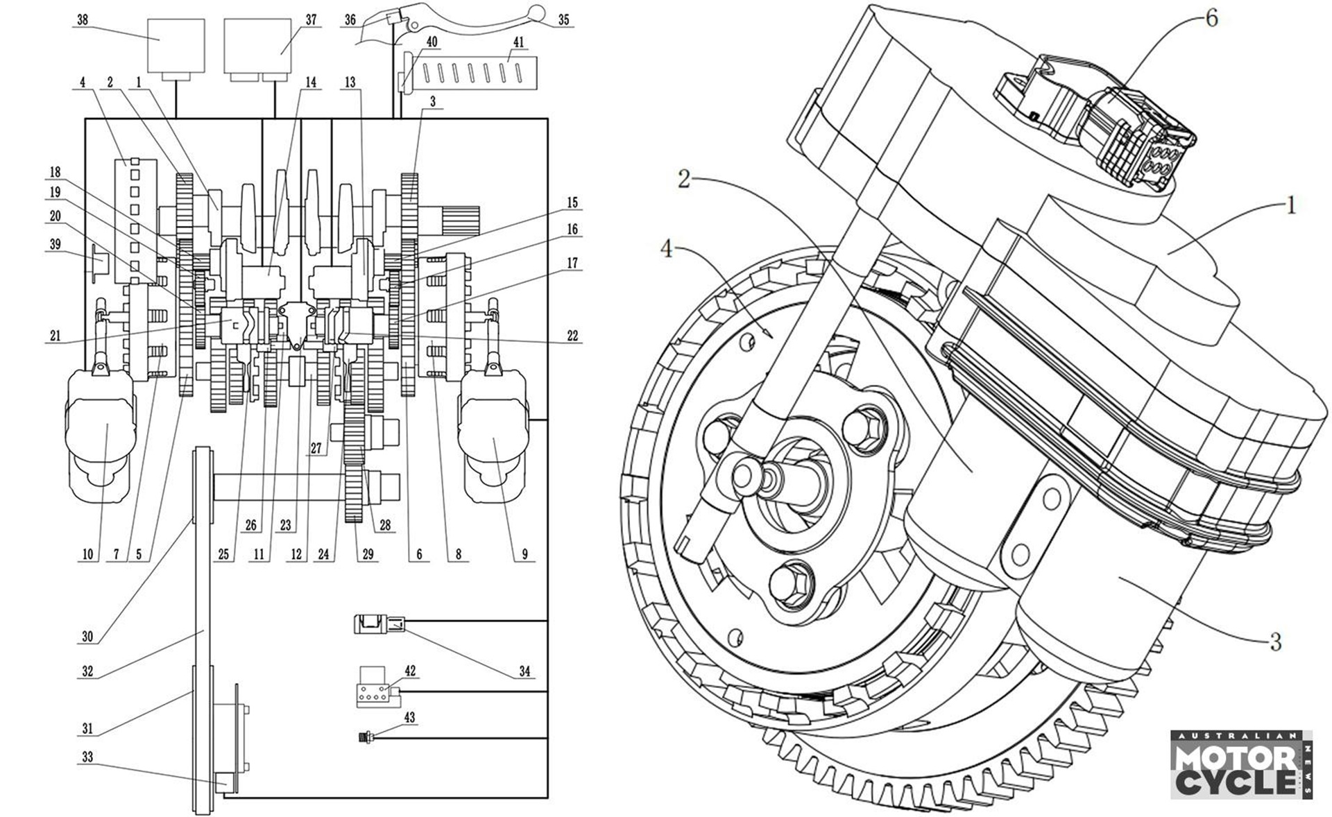 Benda patents a dual-clutch transmission equipped with electromechanical actuators