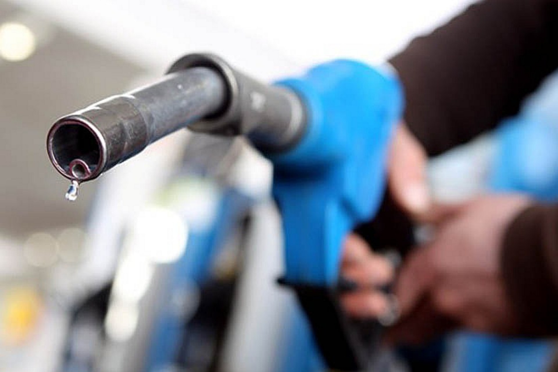 Refueling gasoline on a motorcycle