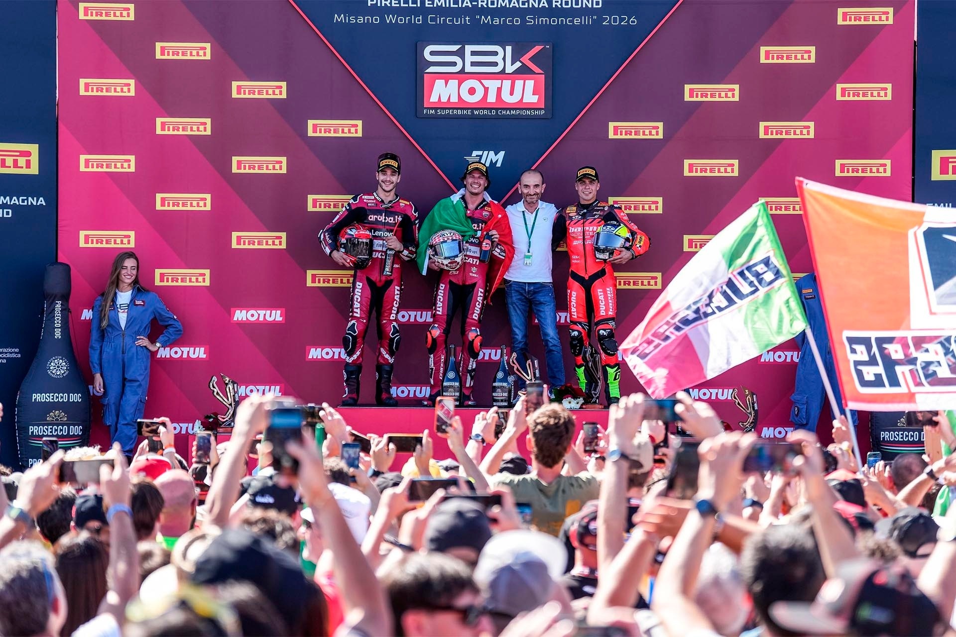 Ducati celebrates winning its 22nd Constructors' title in the WSBK