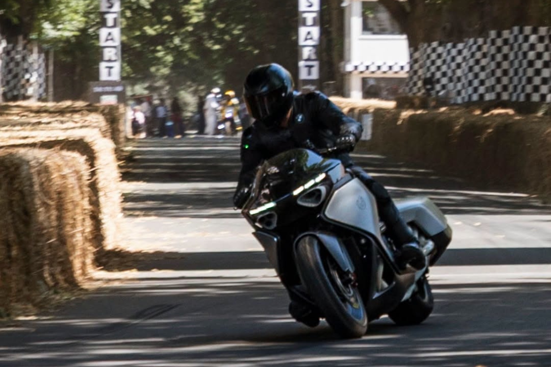 BMW Motorrad shows its Vision K18 at the Goodwood Festival of Speed roaring at 130 decibels