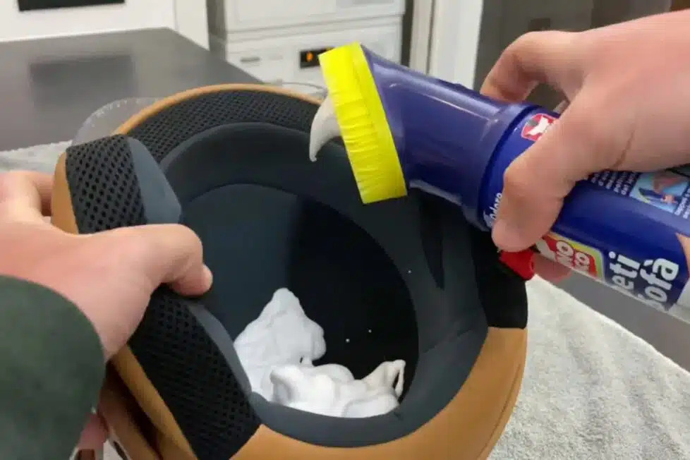 How to clean a helmet in summer