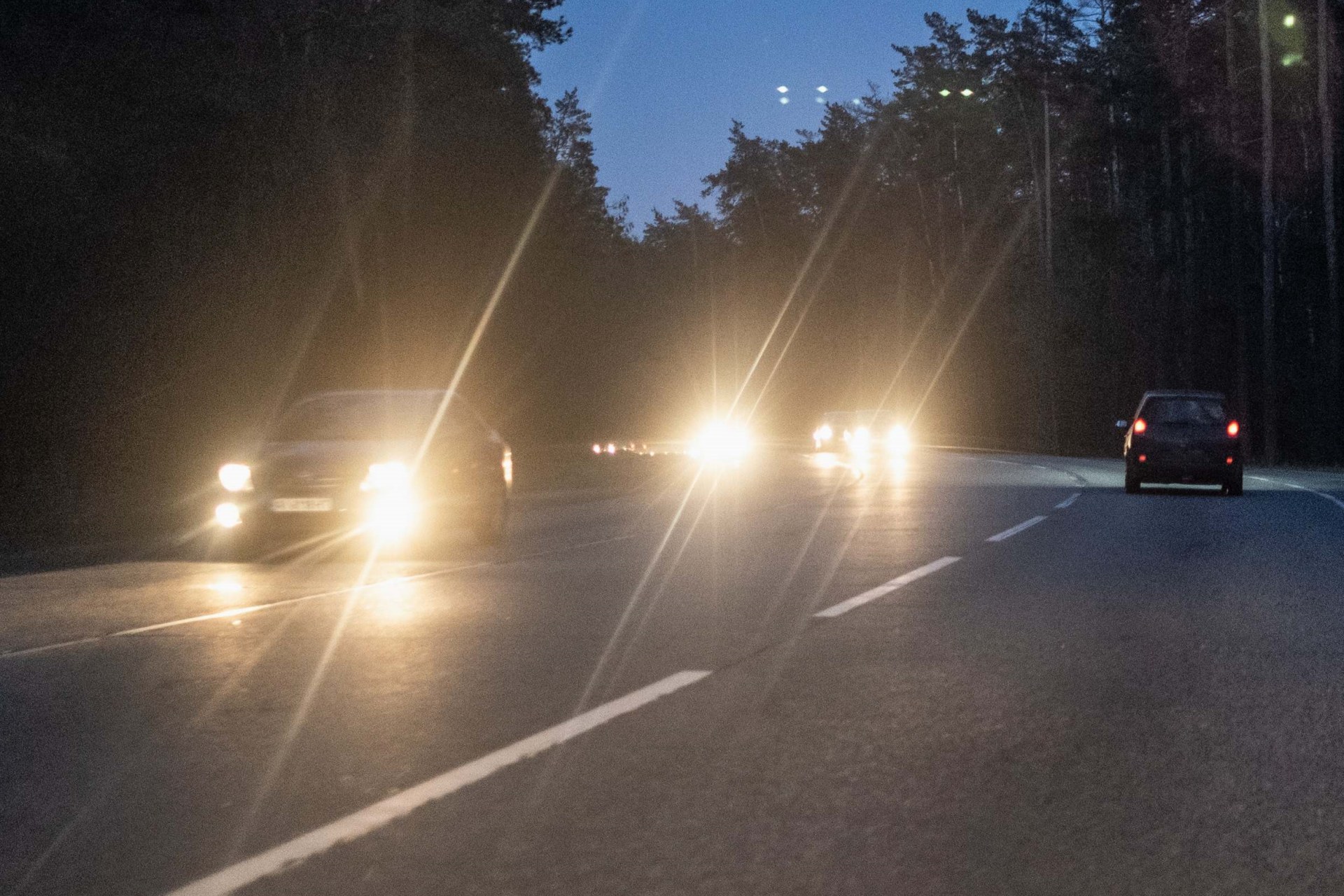 Headlights dazzle