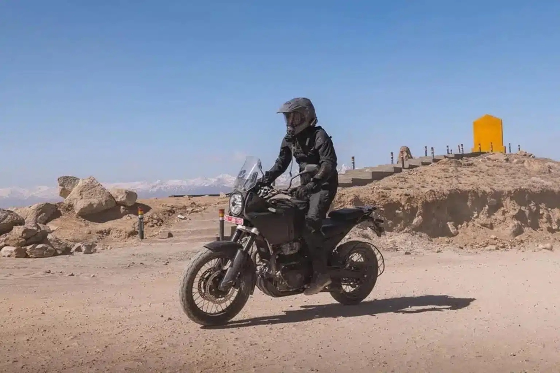 A Himalayan 750 almost ready for production is already rolling on European roads
