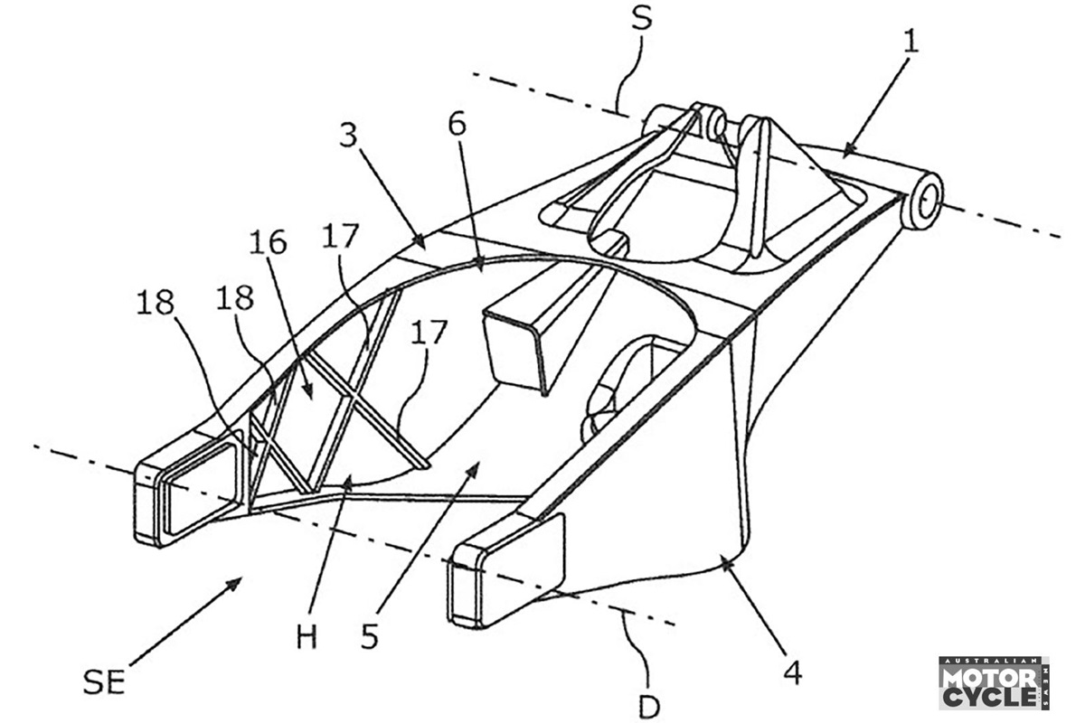 BMW patents the swingarm that will mount its next generation of superbikes