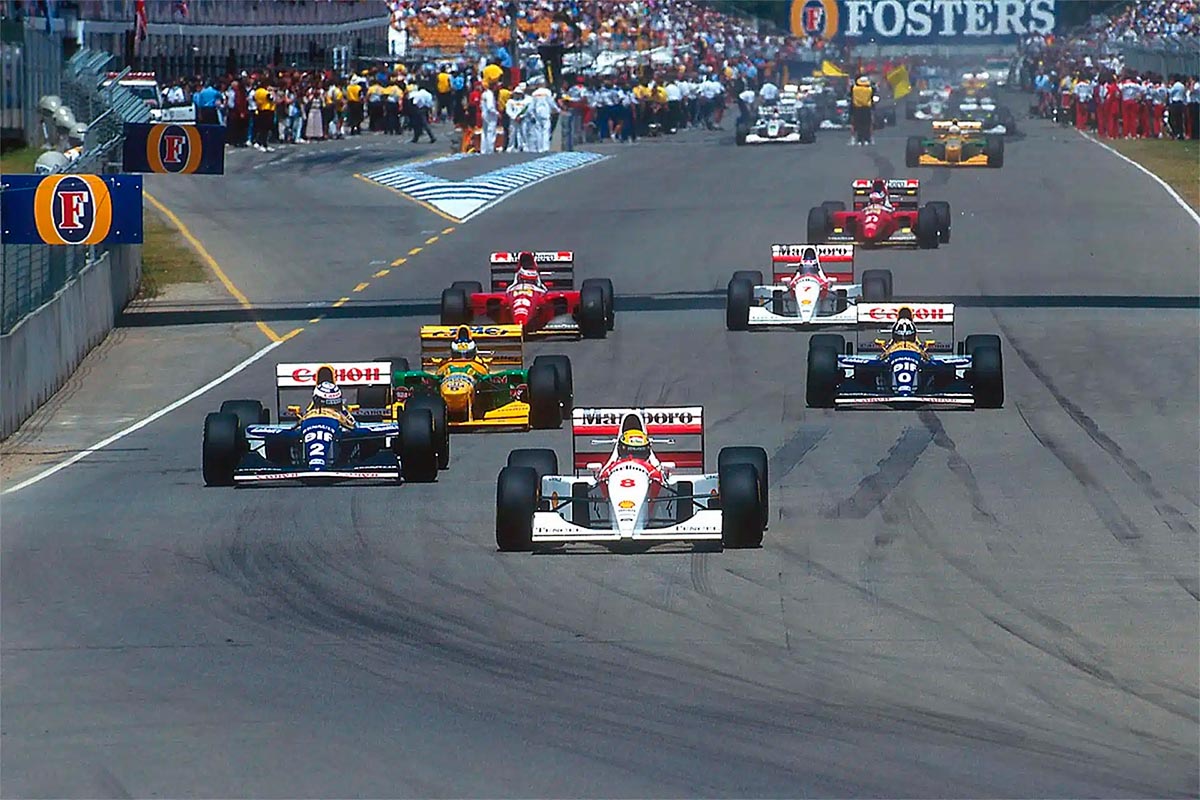 In Australia they use sentimentality and the golden age of F1 to defend the event