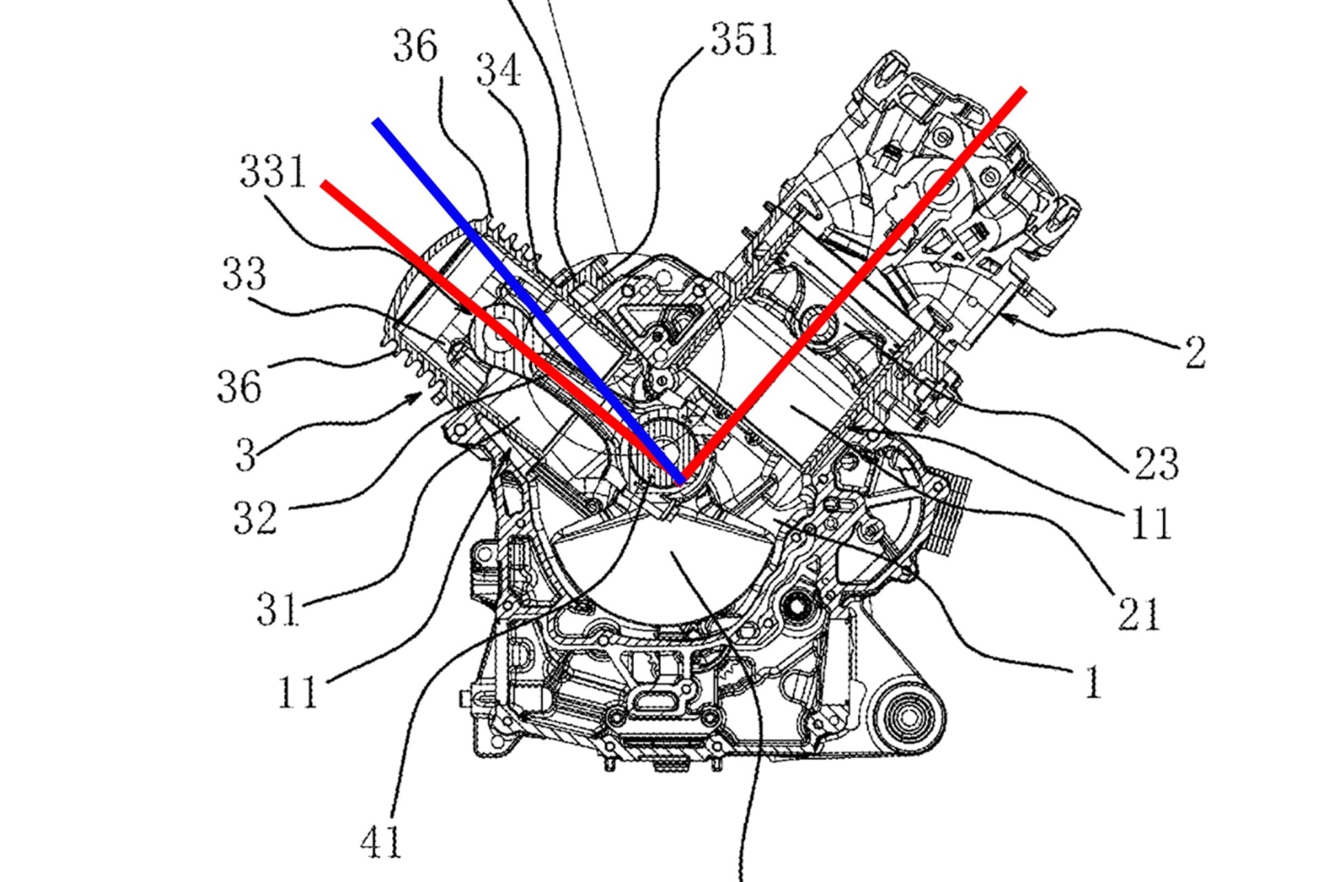 QJ Patent V-Twin Engine