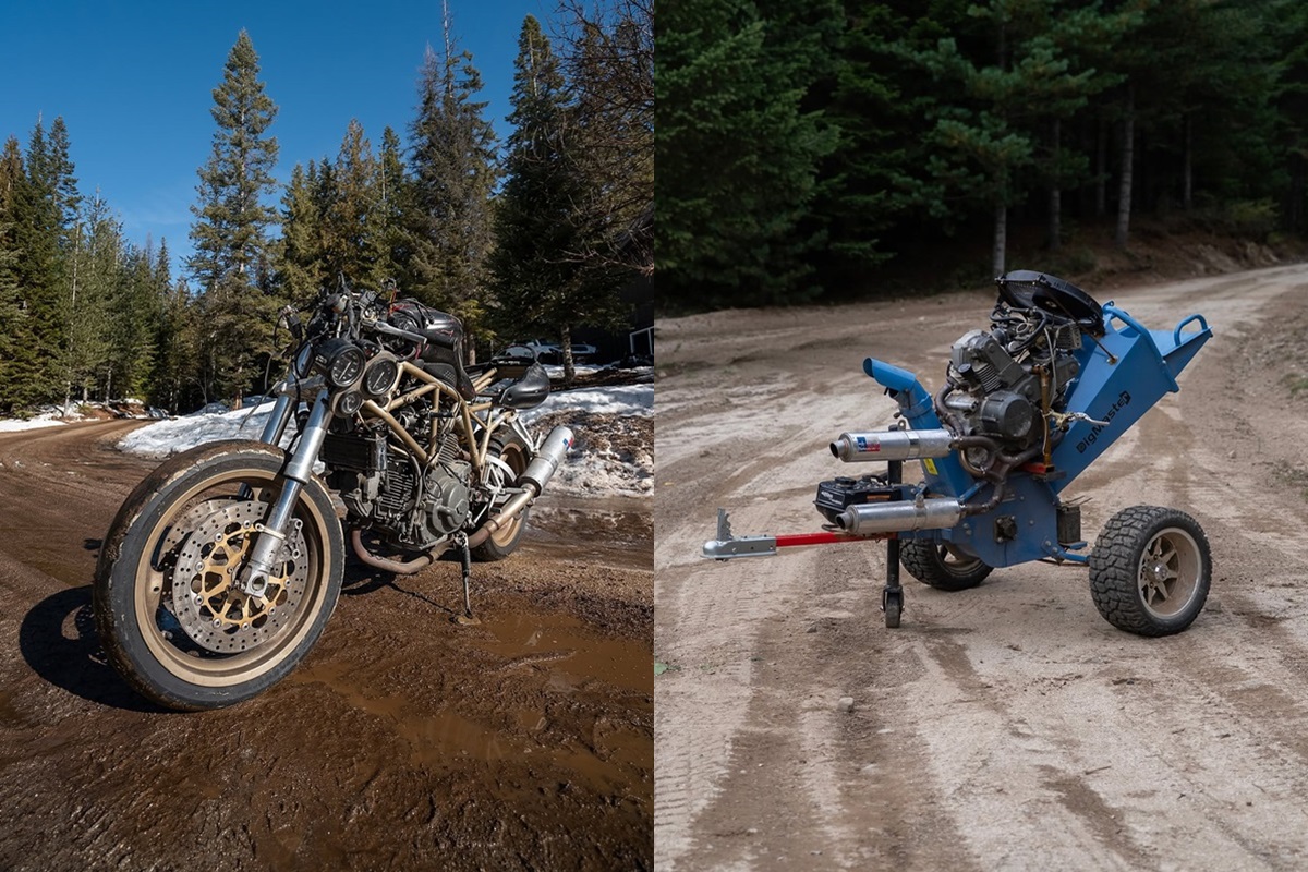 Triturar madera nunca volverá a ser lo mismo cuando conozcas el “nuevo modelo” de Grind Hard Plumbing con el motor de una Ducati 750SS