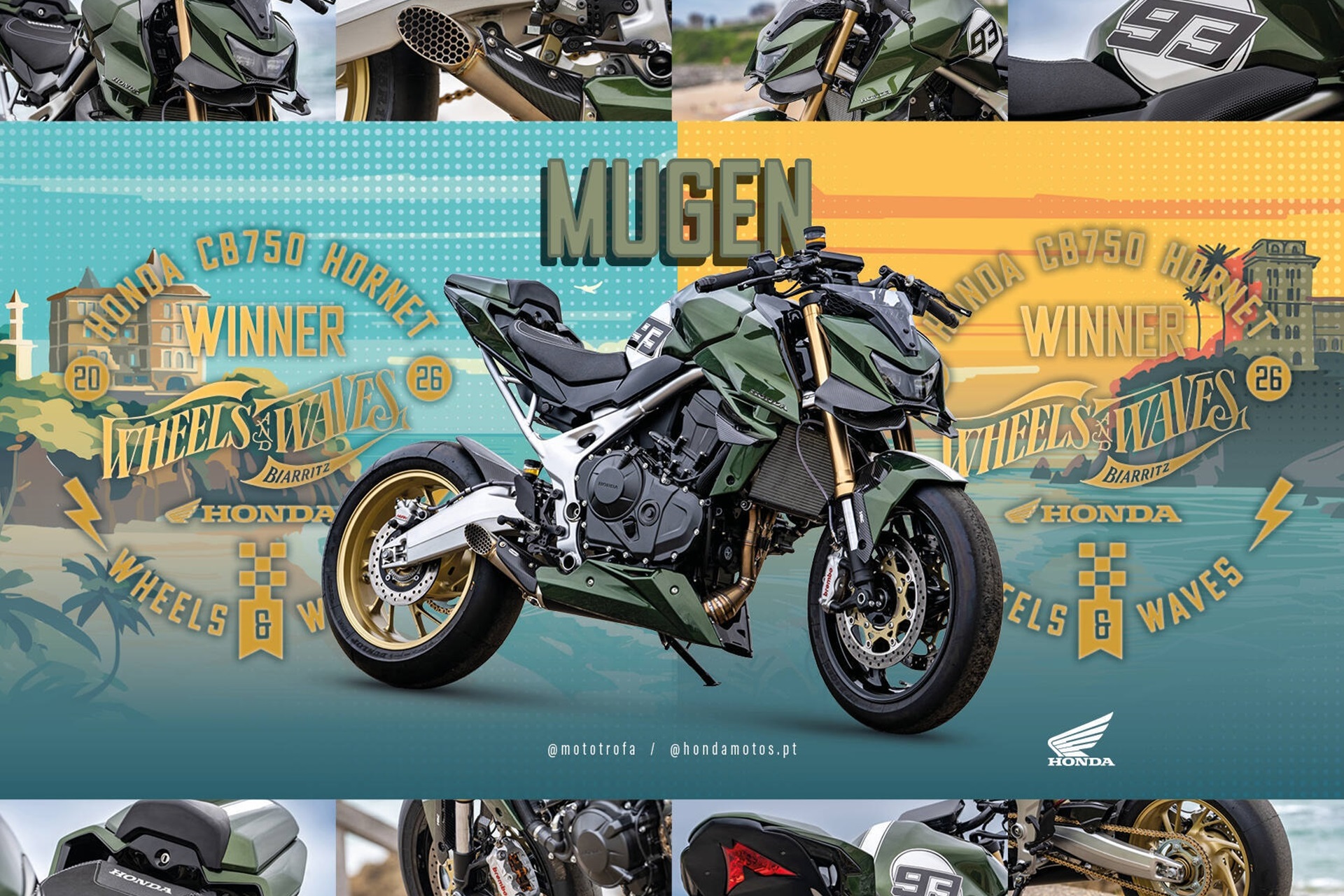 “Mugen”, the aggressive Portuguese reinterpretation of the CB750 Hornet, is proclaimed winner in the 7th edition of Honda Customs