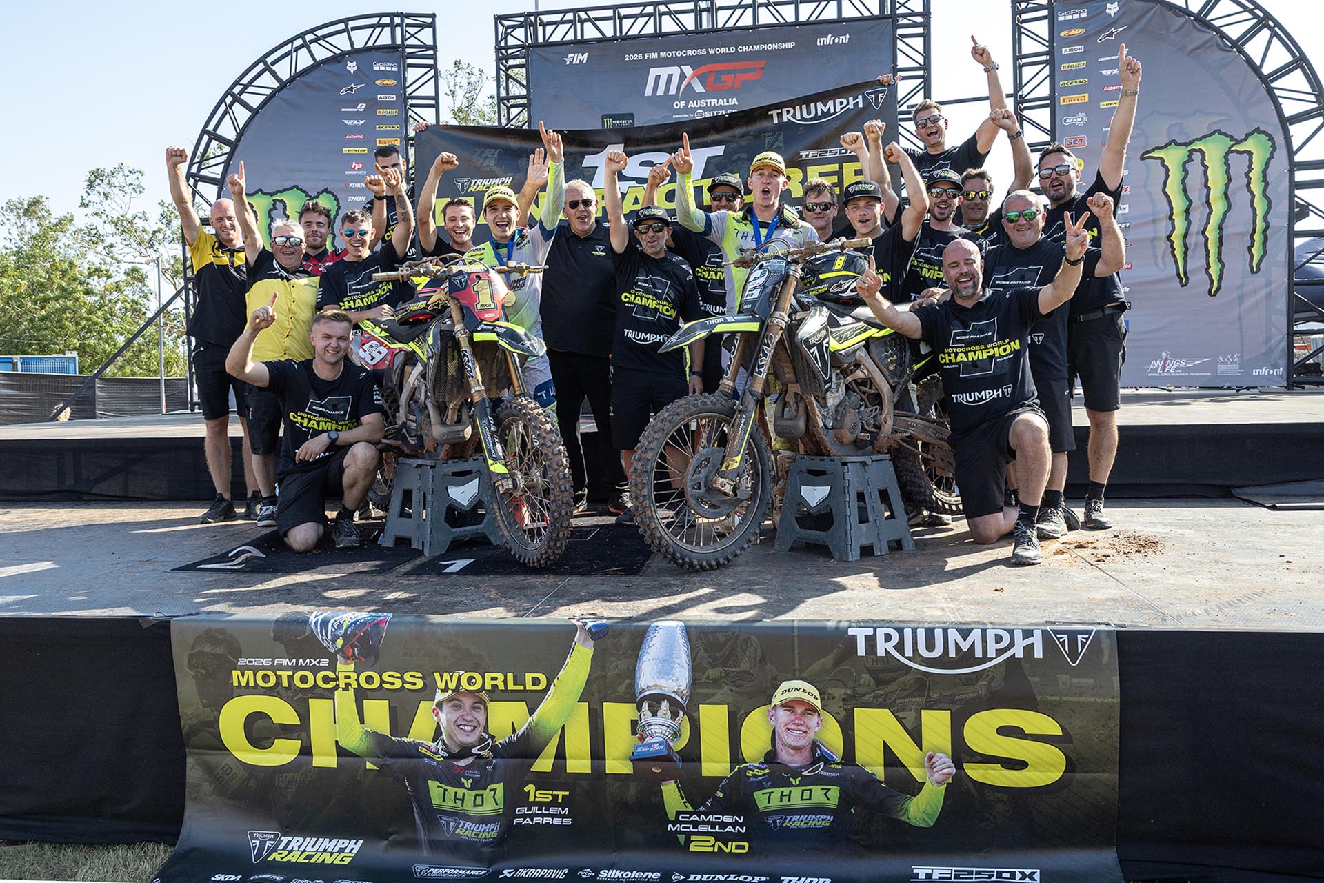 Triumph y Guillem Farrés hacen historia con el título de MX2 y la “recién llegada” TF 250-X