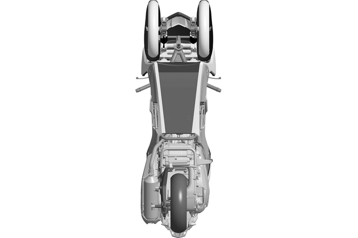 KYMCO prepares a new 3-wheeled scooter with a compact appearance and a specific front axle design