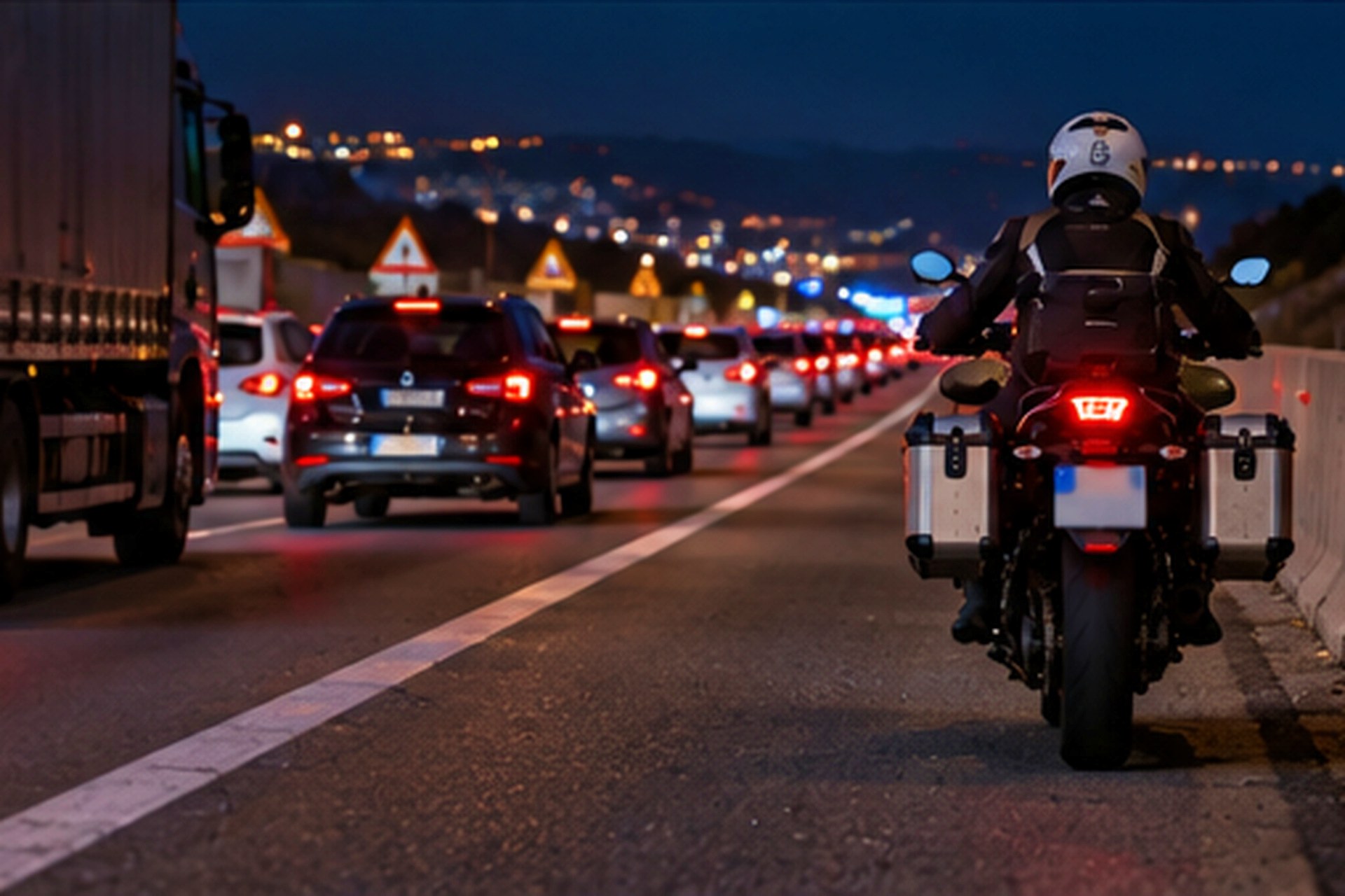 Motorcycles on the shoulder Catalonia Traffic Regulations 2026