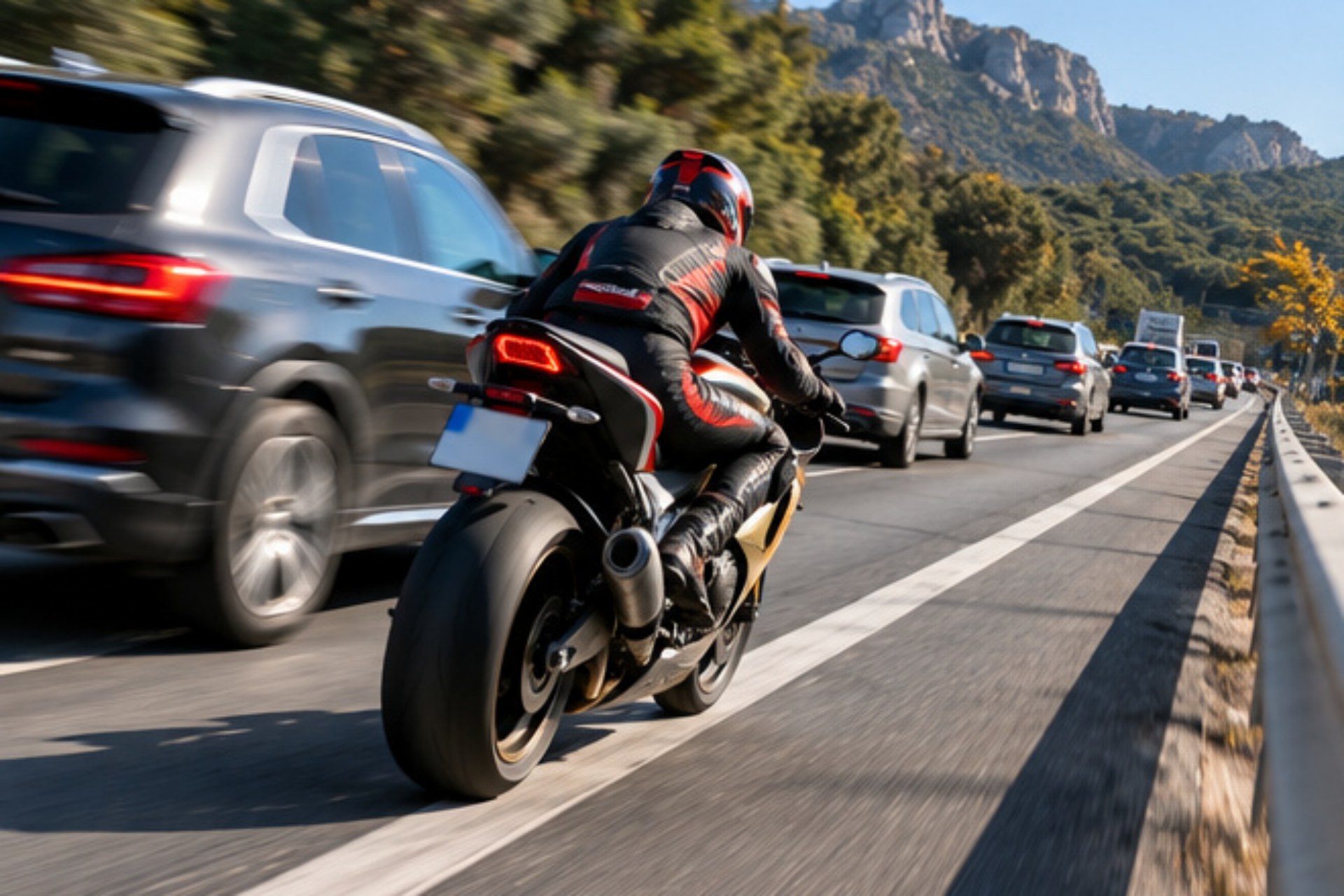 Motorcycles on the shoulder Catalonia Traffic Regulations 2026