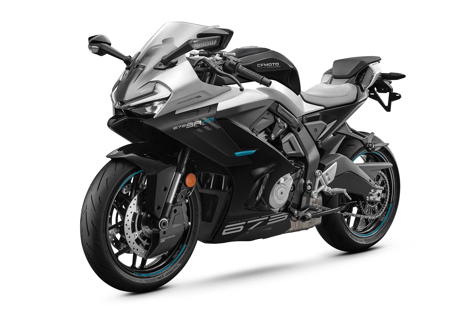 The CFMOTO 675SR-R will offer about 15 HP more power