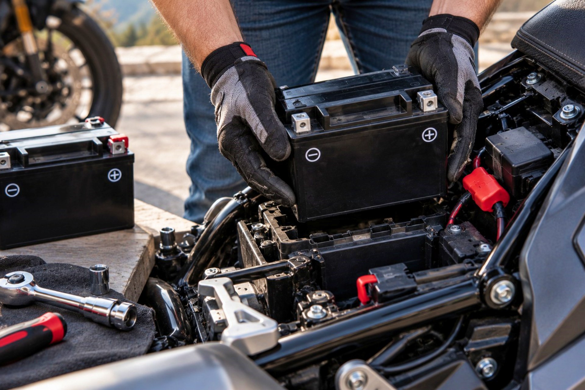 How to change motorcycle battery