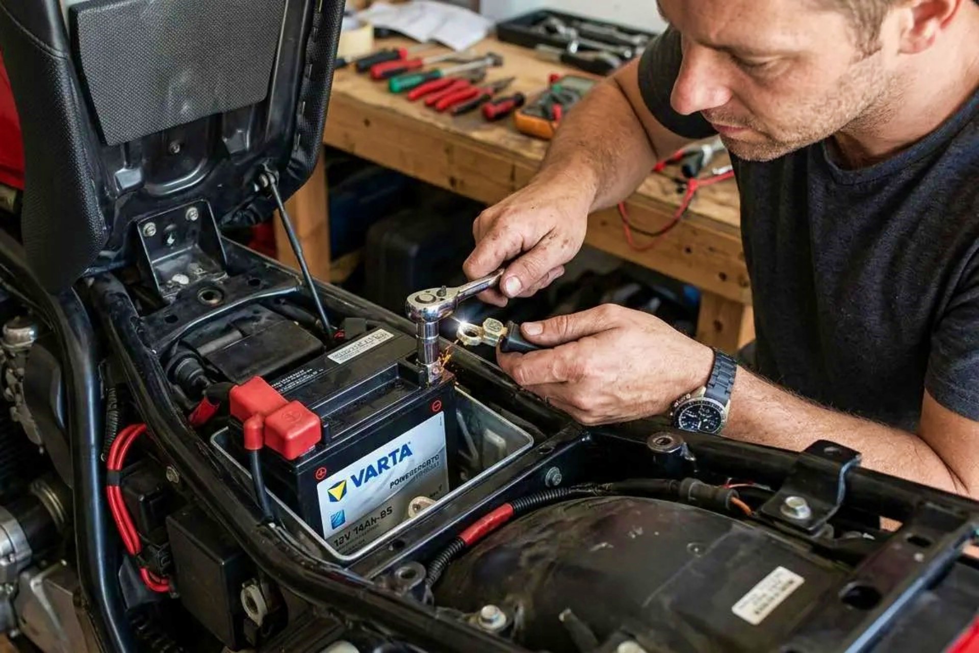 How to change motorcycle battery