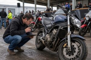 Buying a motorcycle at auction how an auction works and what to check before bidding